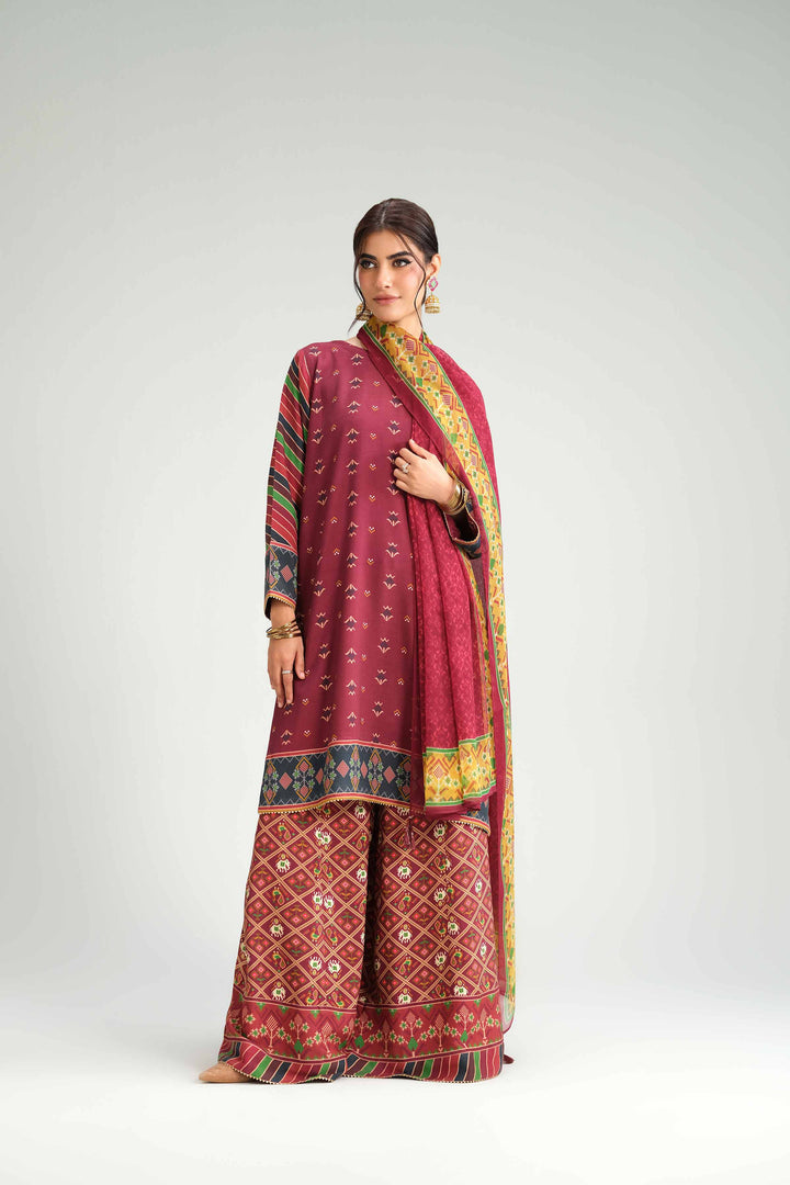 3 Piece - Printed Suit - KFW25-96 for Women - Pret Collection | Nishat | Shop Online