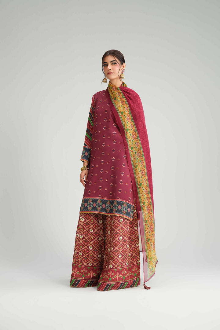 3 Piece - Printed Suit - KFW25-96 for Women - Pret Collection | Nishat | Shop Online