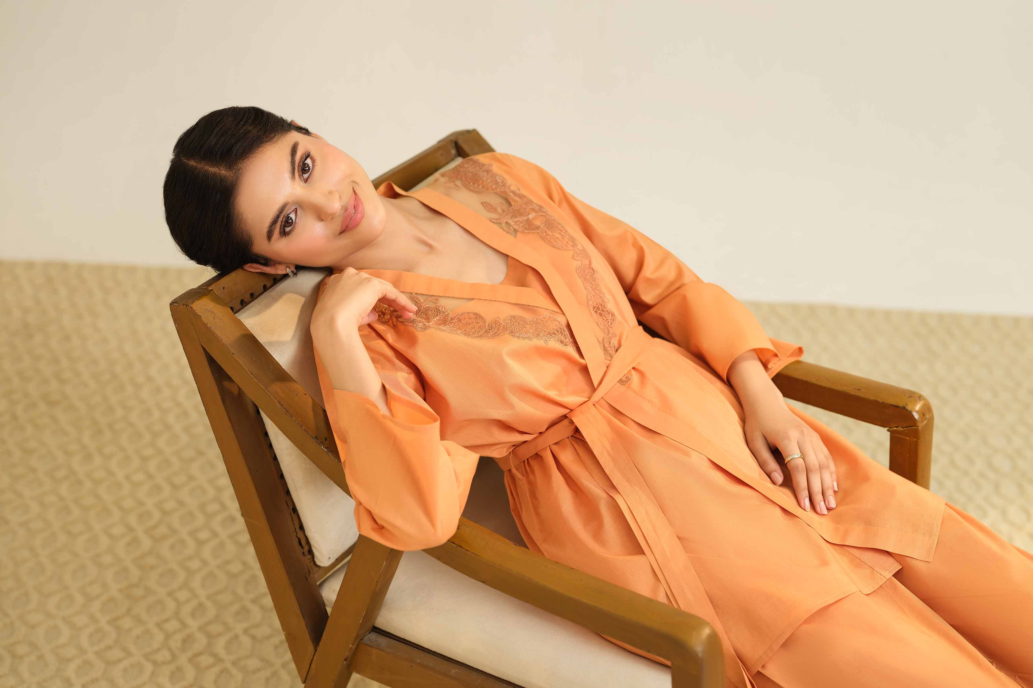 3 Piece - Embroidered Loungewear - KLS25-10