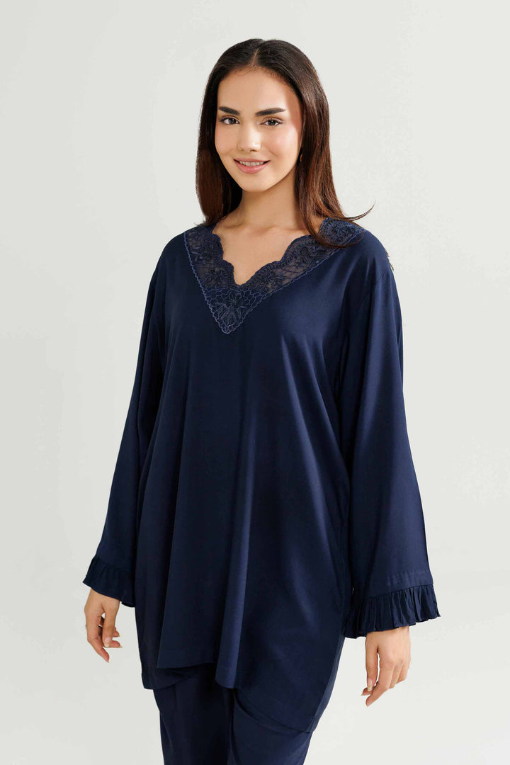 2 Piece - Embroidered Loungewear - KLW25-13 for Women - Pret Collection | Nishat | Shop Online