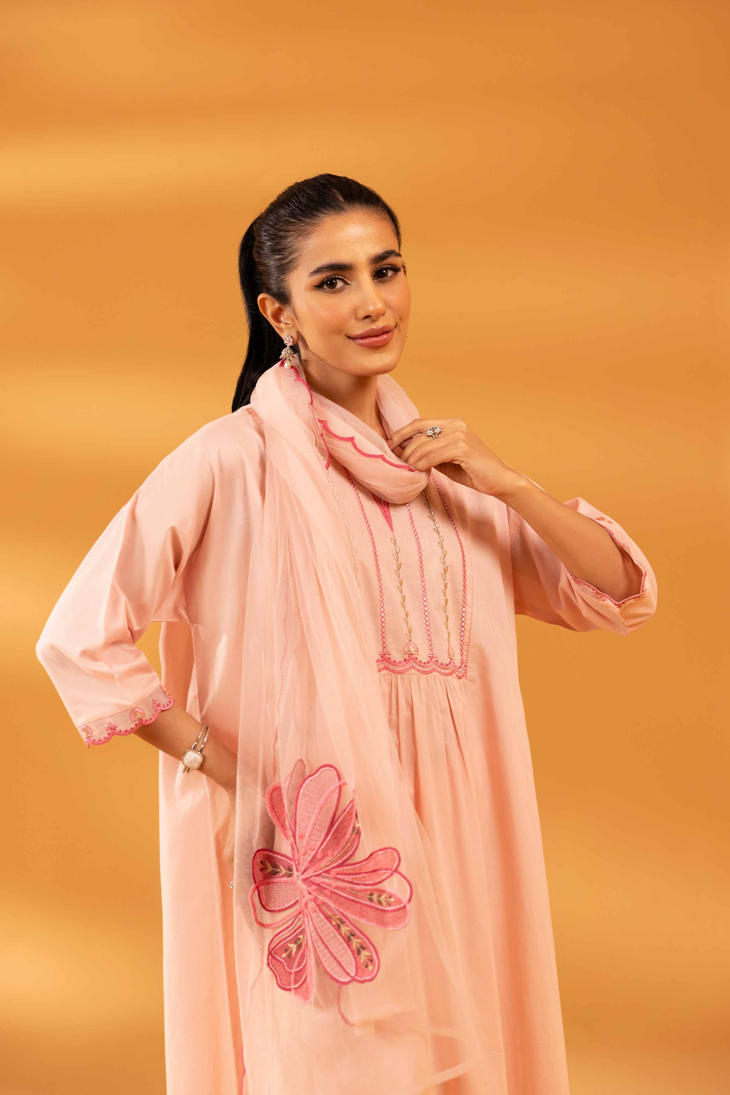 3 Piece - Embroidered Suit - KPS24-12