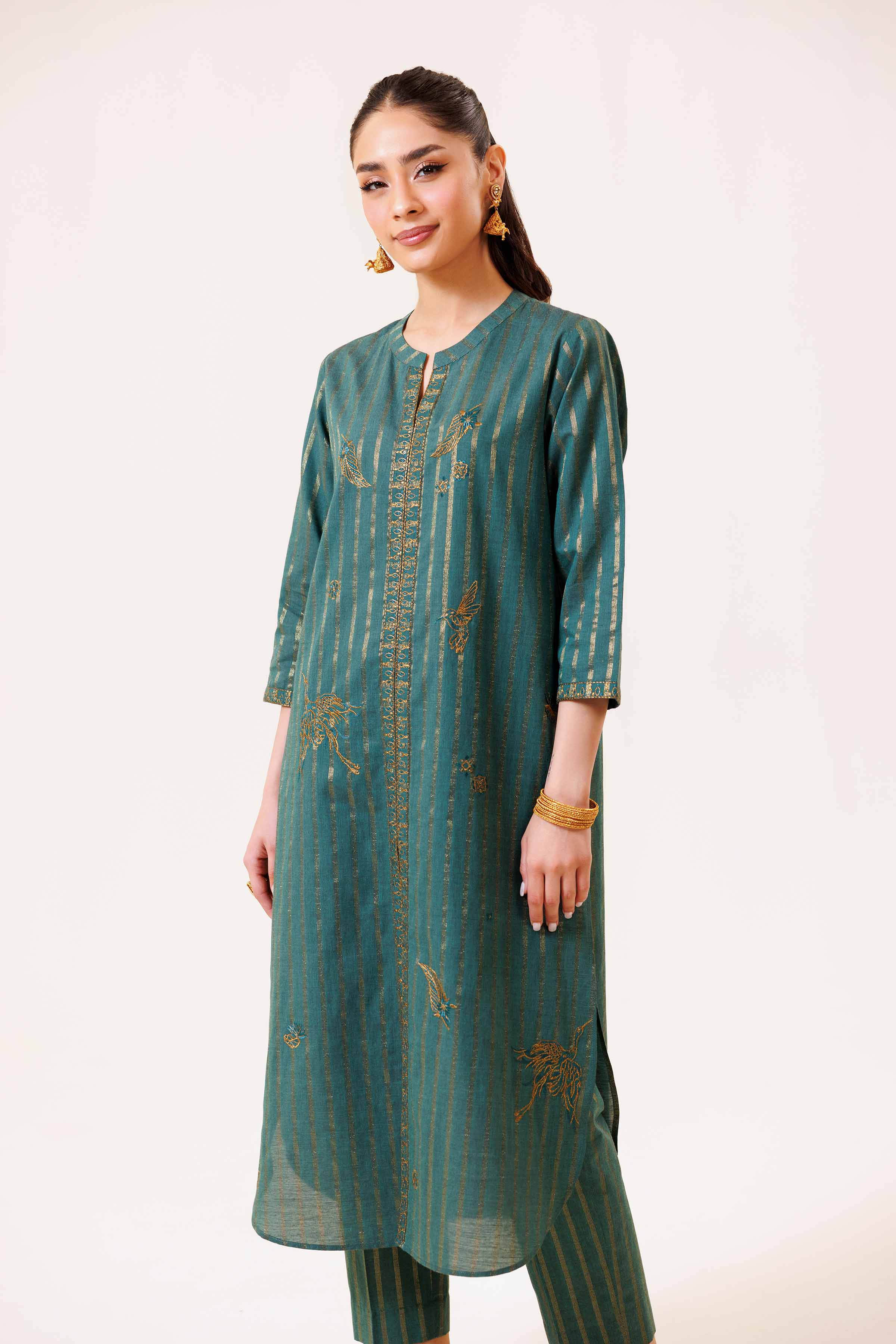 2 Piece - Embroidered Suit - KPS24-23