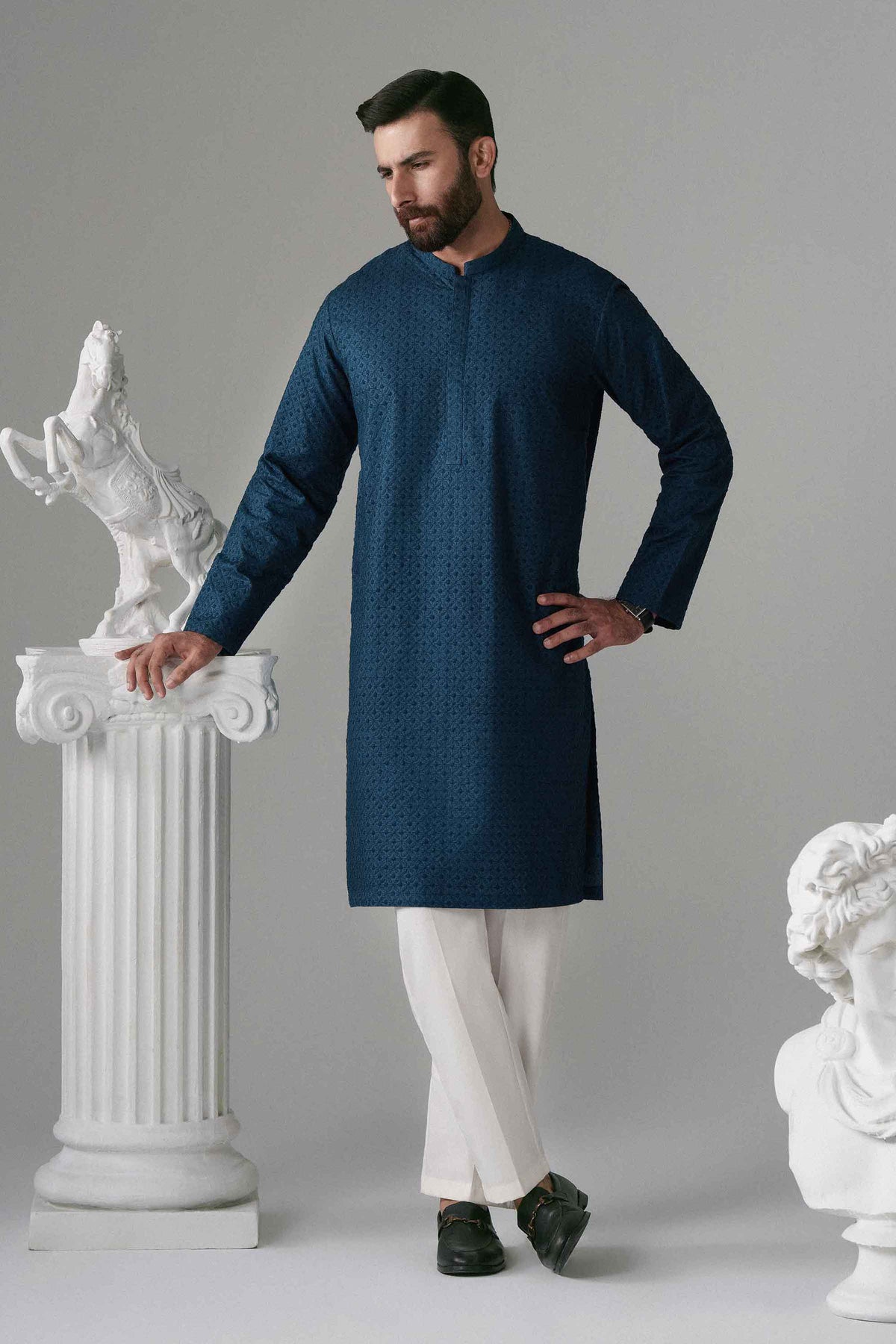 Embroidered Kurta - NLWS26-01 â€“ Menâ€™s Stitched Collection | Nishat | Shop Online