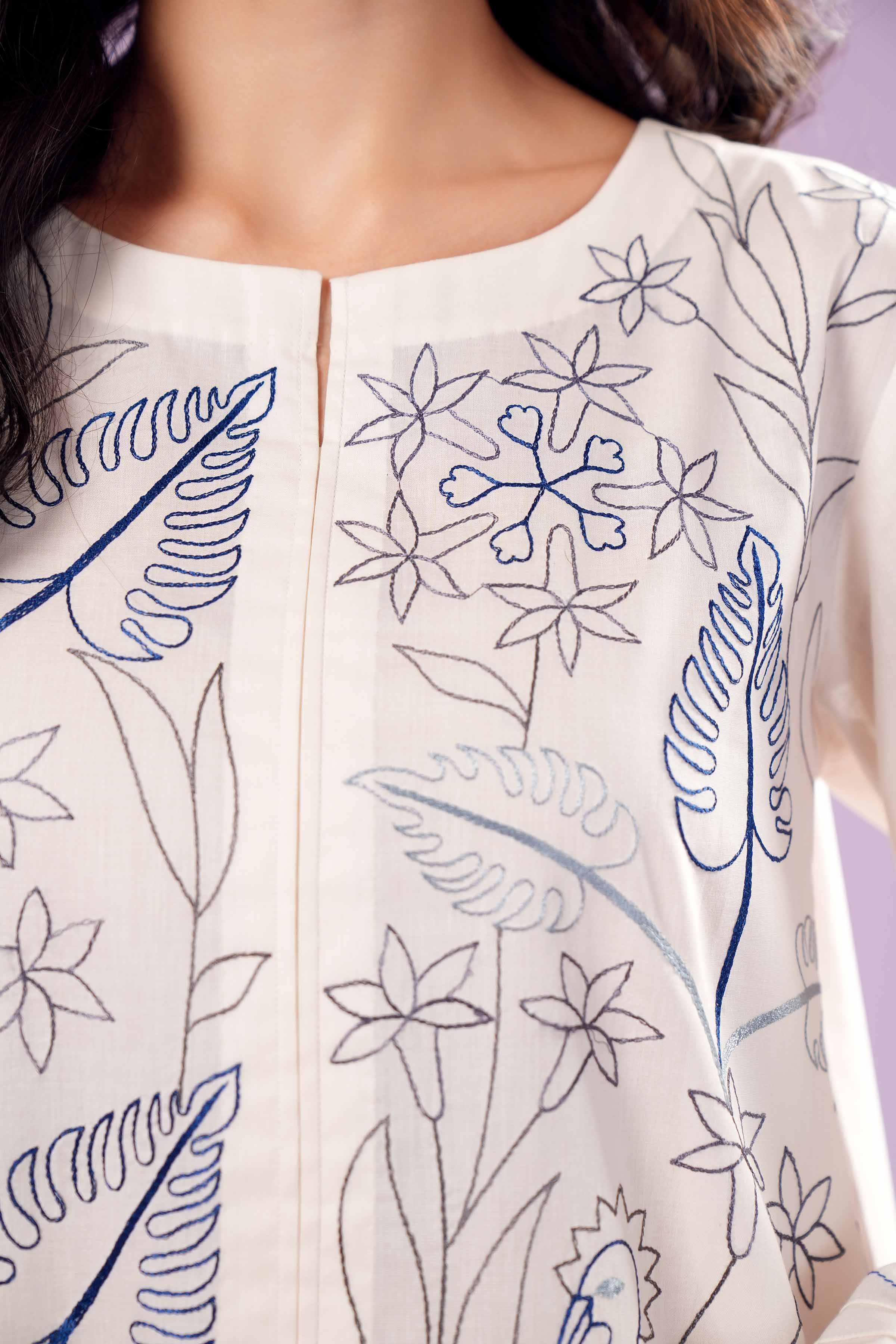 2 Piece - Embroidered Suit - PE24-11