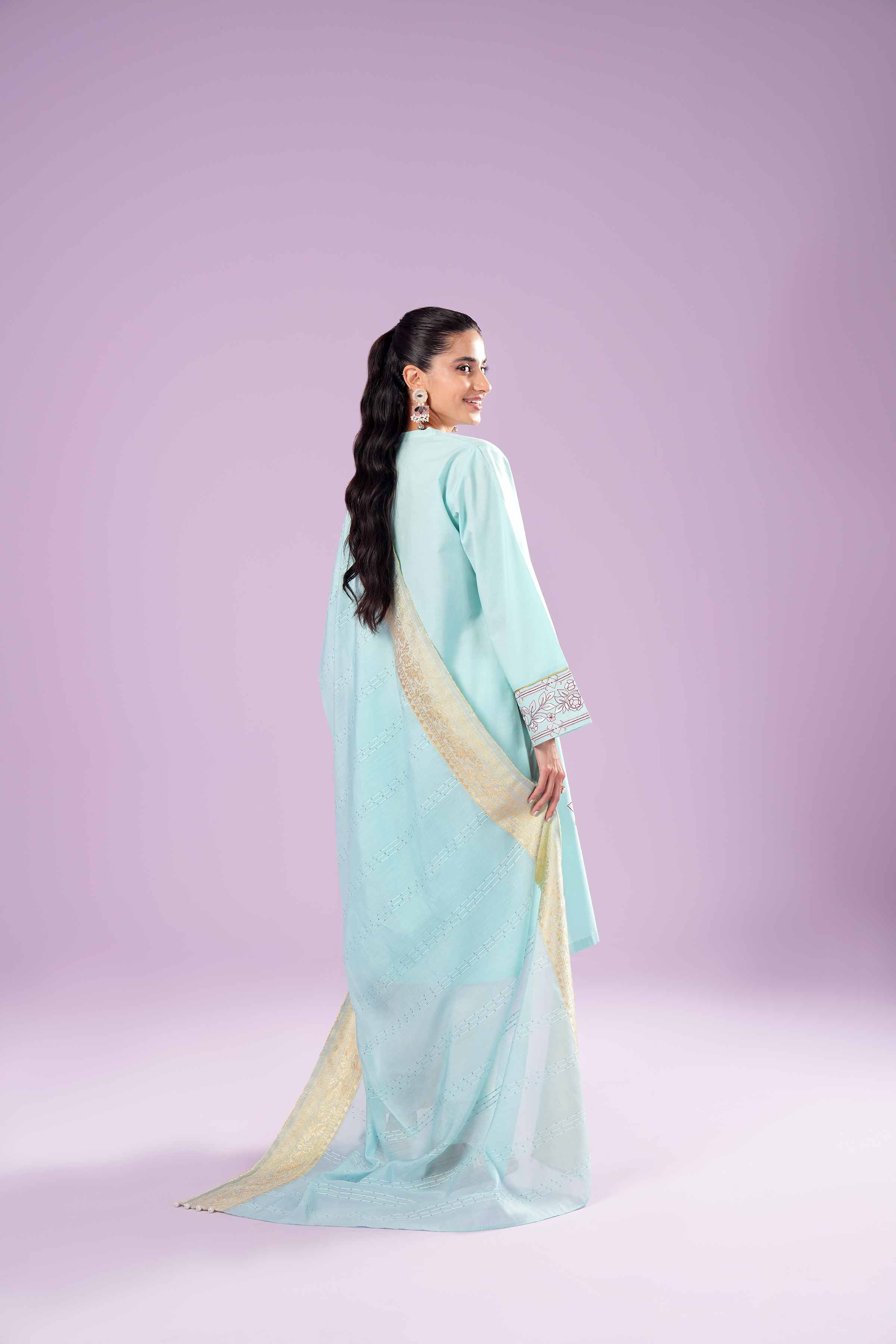 2 Piece - Printed Embroidered Suit - PE24-136