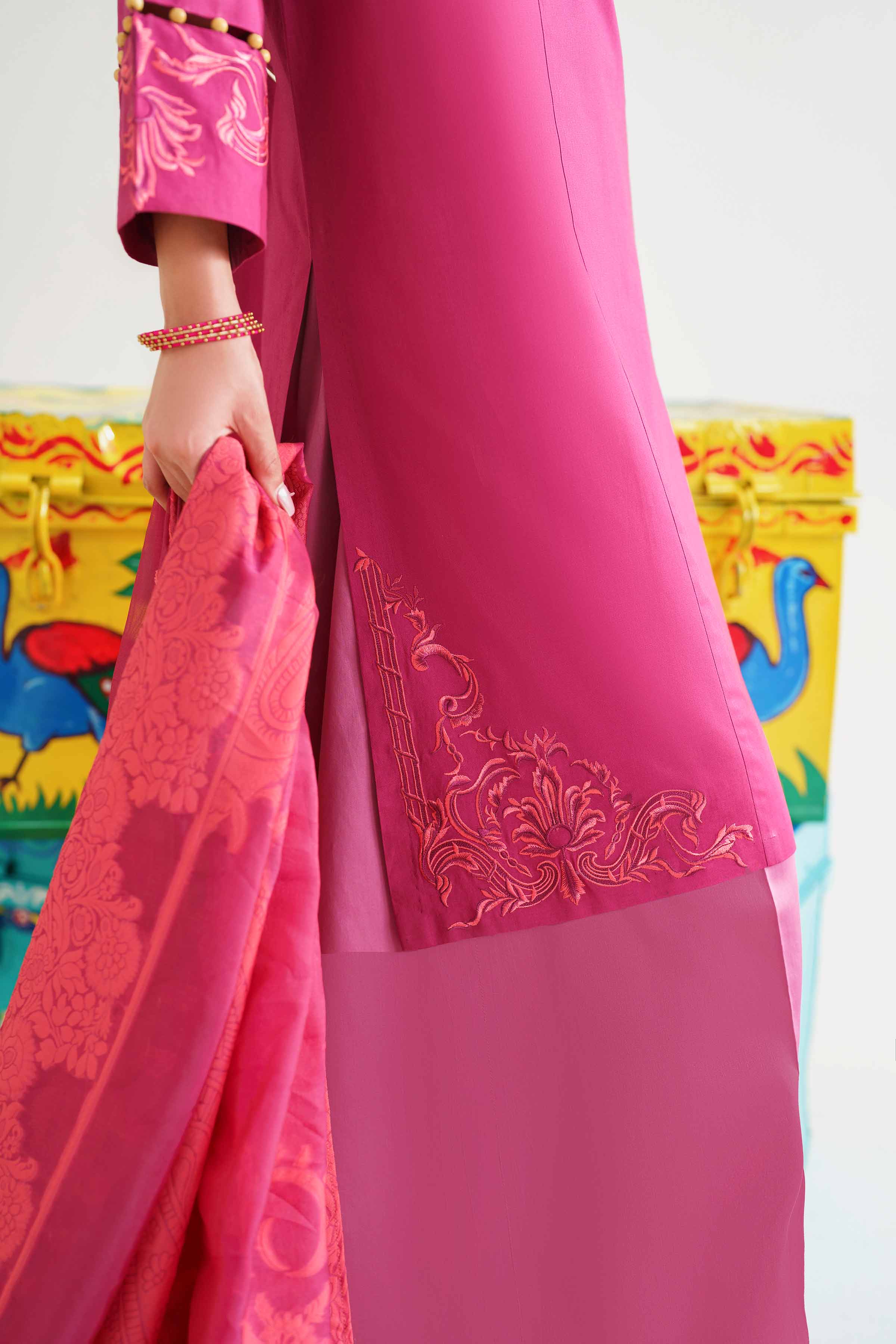 2 Piece - Embroidered Suit - PE24-148
