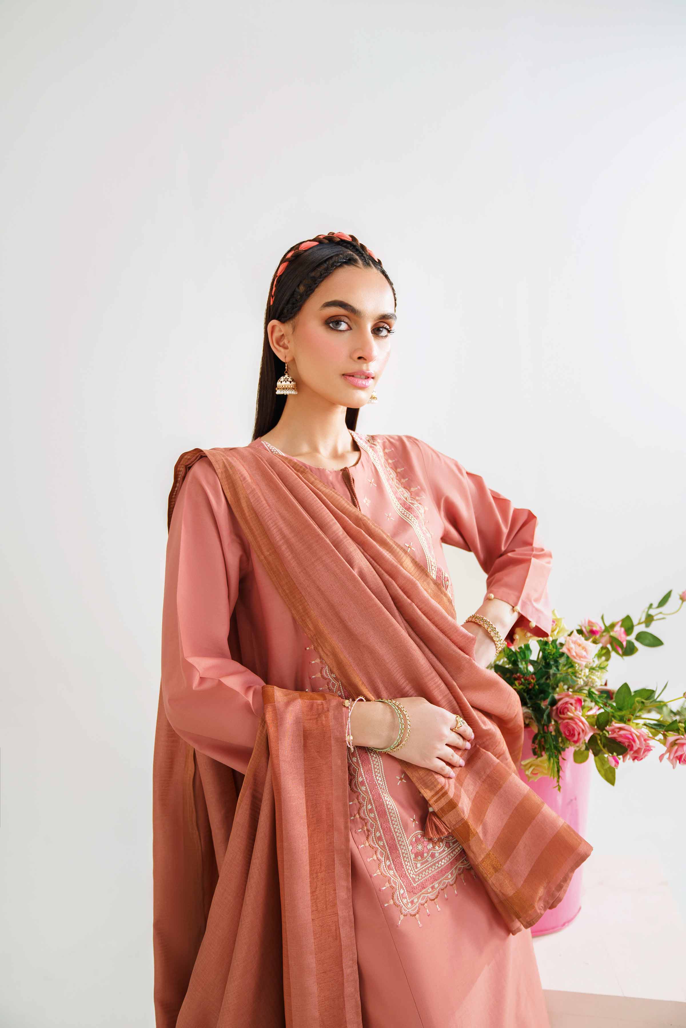 2 Piece - Embroidered Suit - PE24-155
