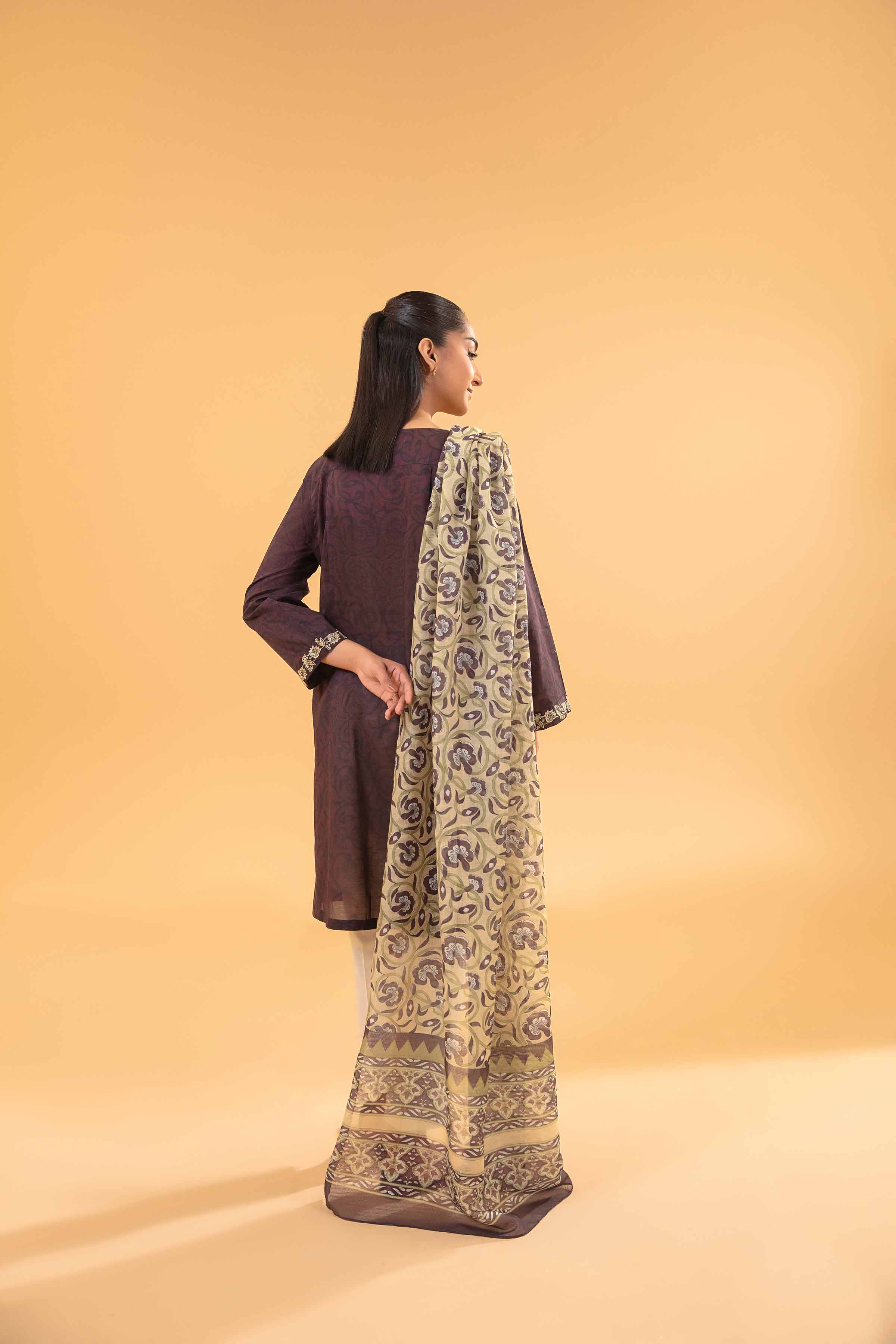 2 Piece - Printed Embroidered Suit - PE24-259