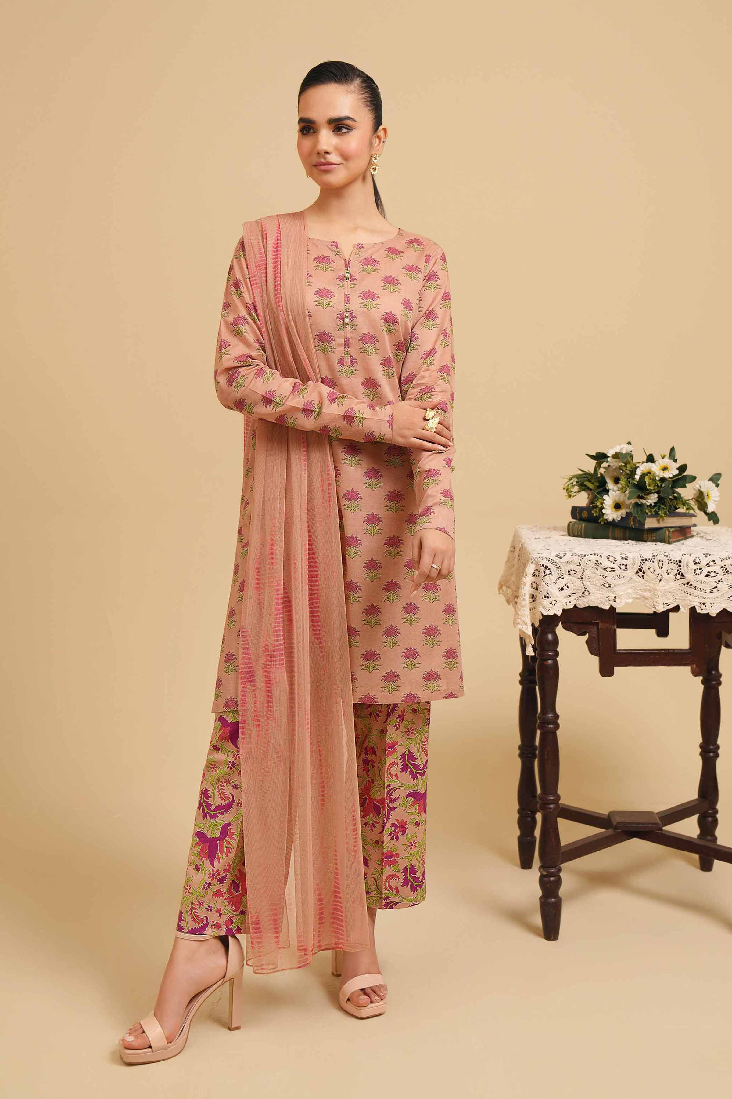 3 Piece - Printed Suit - PE24-272