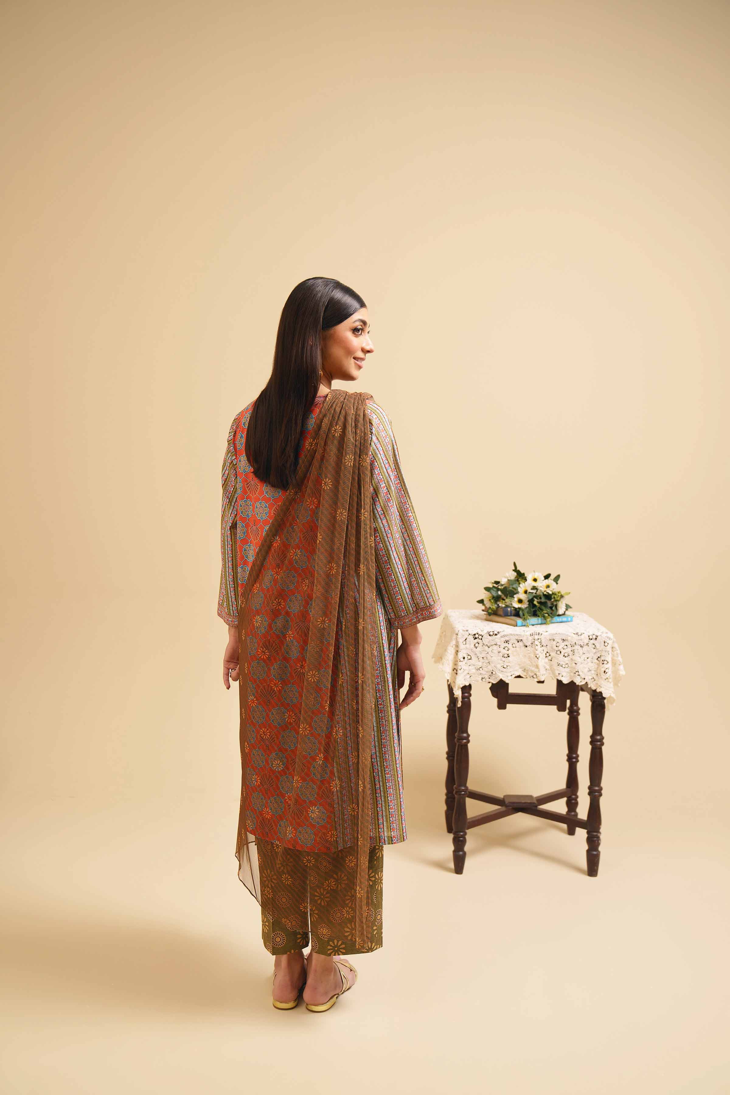 3 Piece - Printed Suit - PE24-276