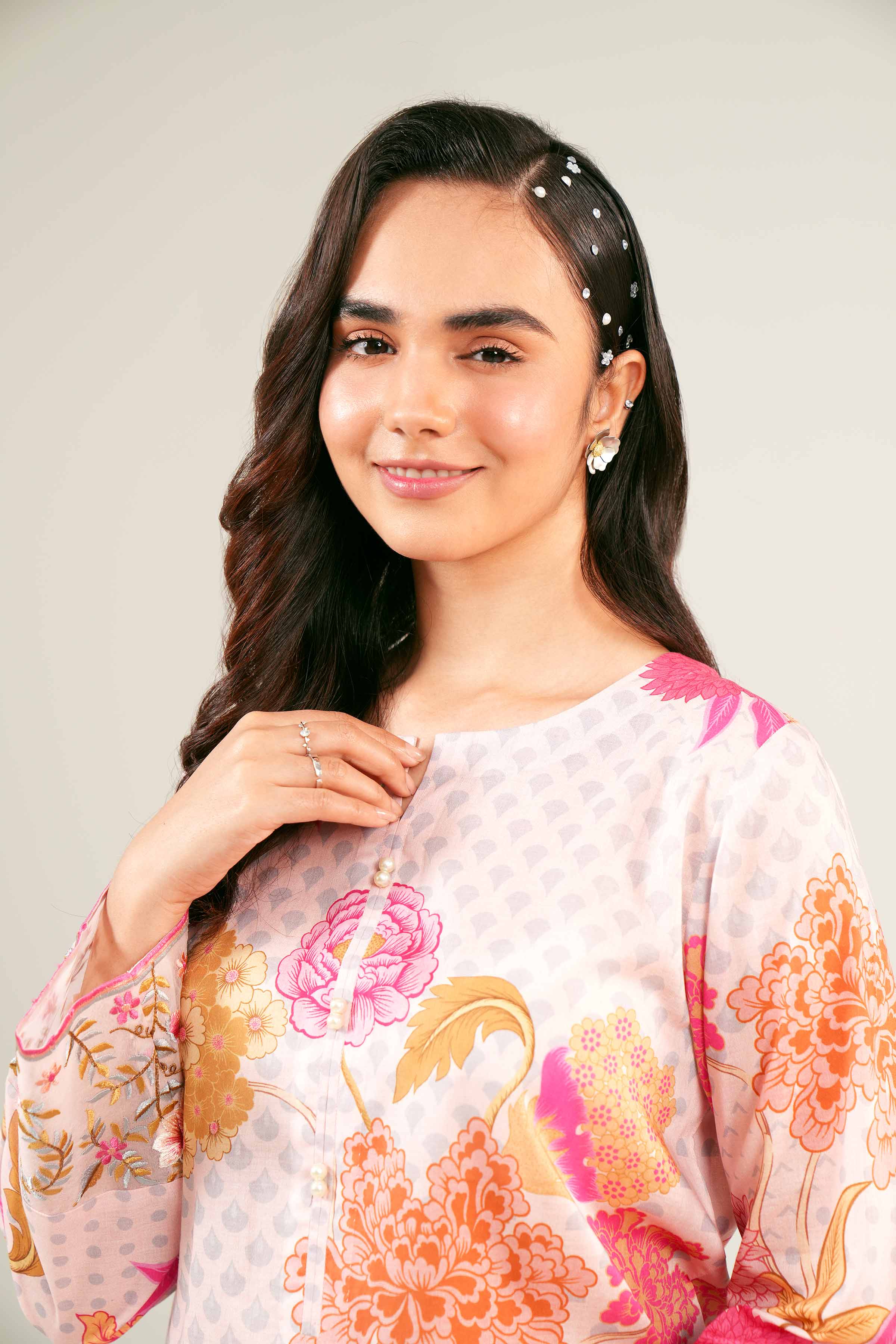 Printed Embroidered Shirt - PE24-287