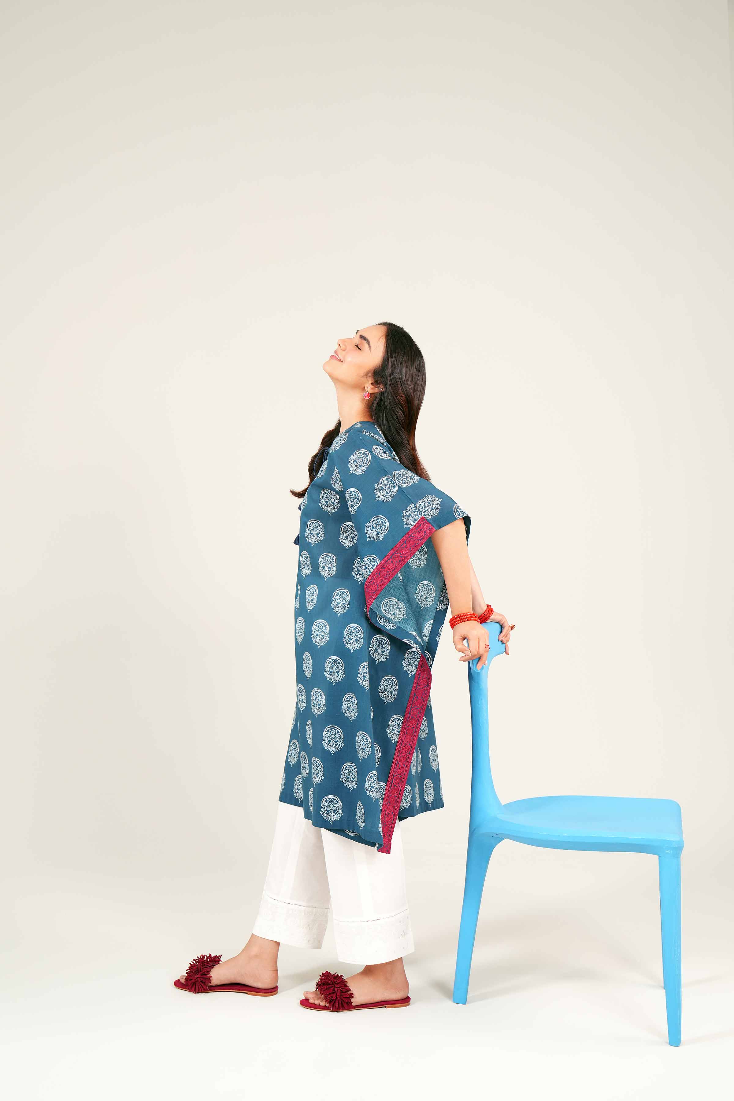 Printed Embroidered Kaftan - PE24-291