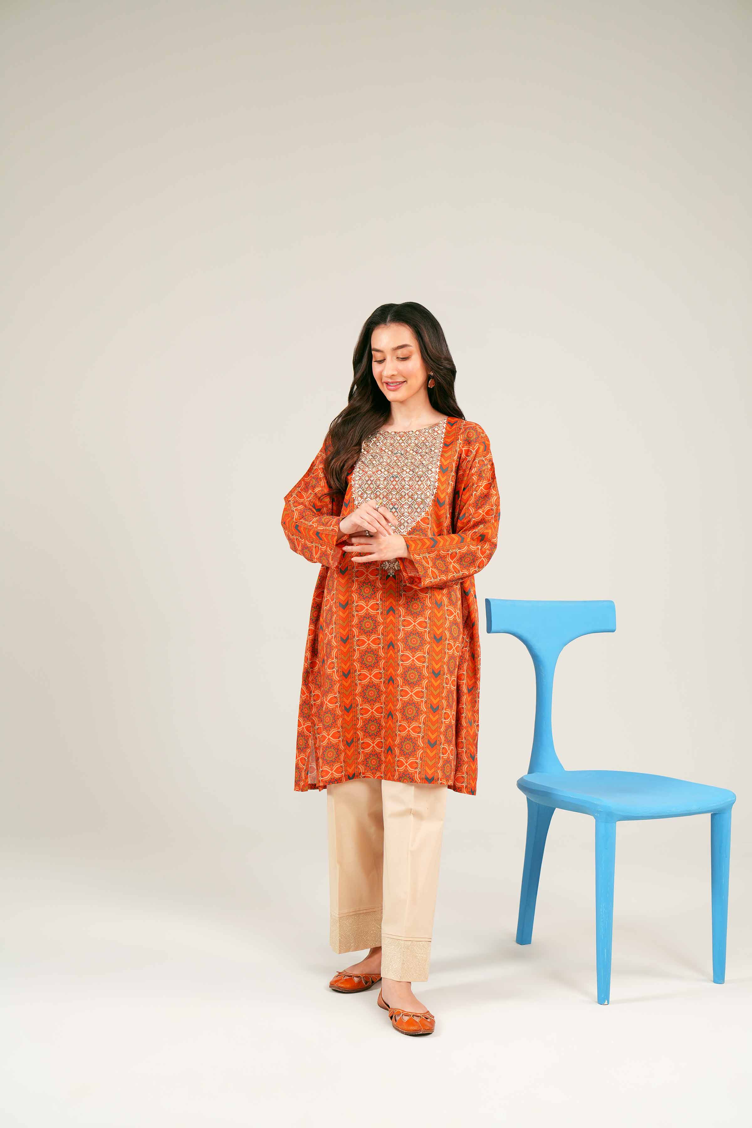 Printed Embroidered Shirt - PE24-329