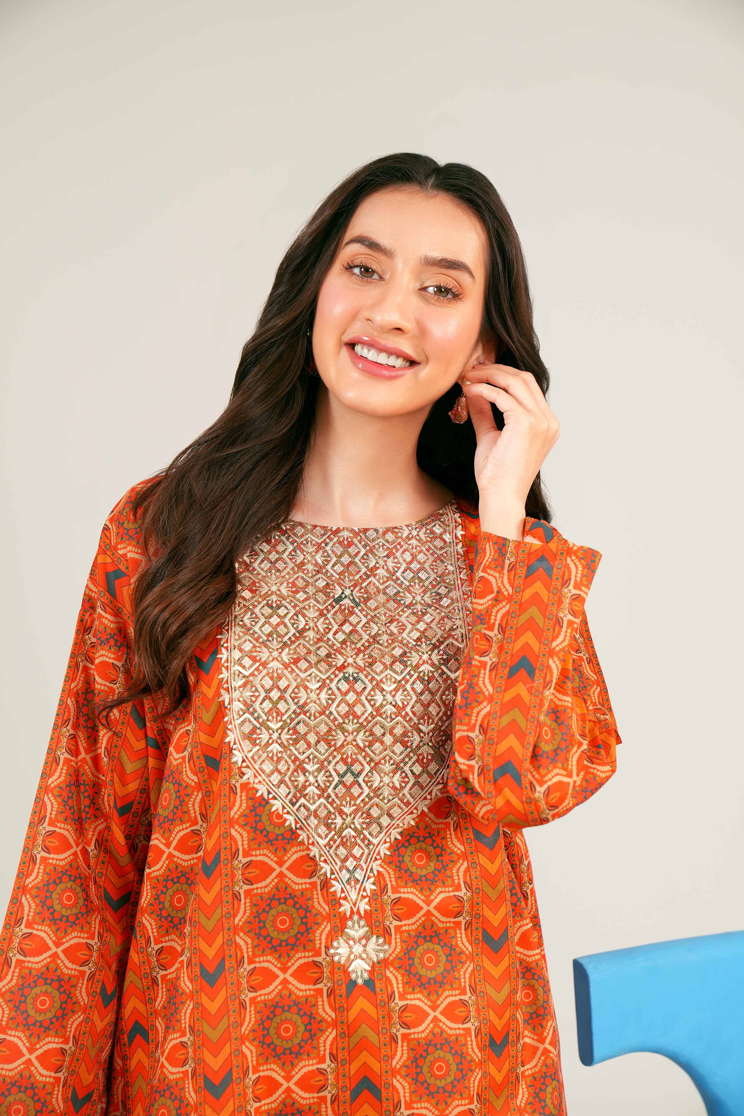 Printed Embroidered Shirt - PE24-329