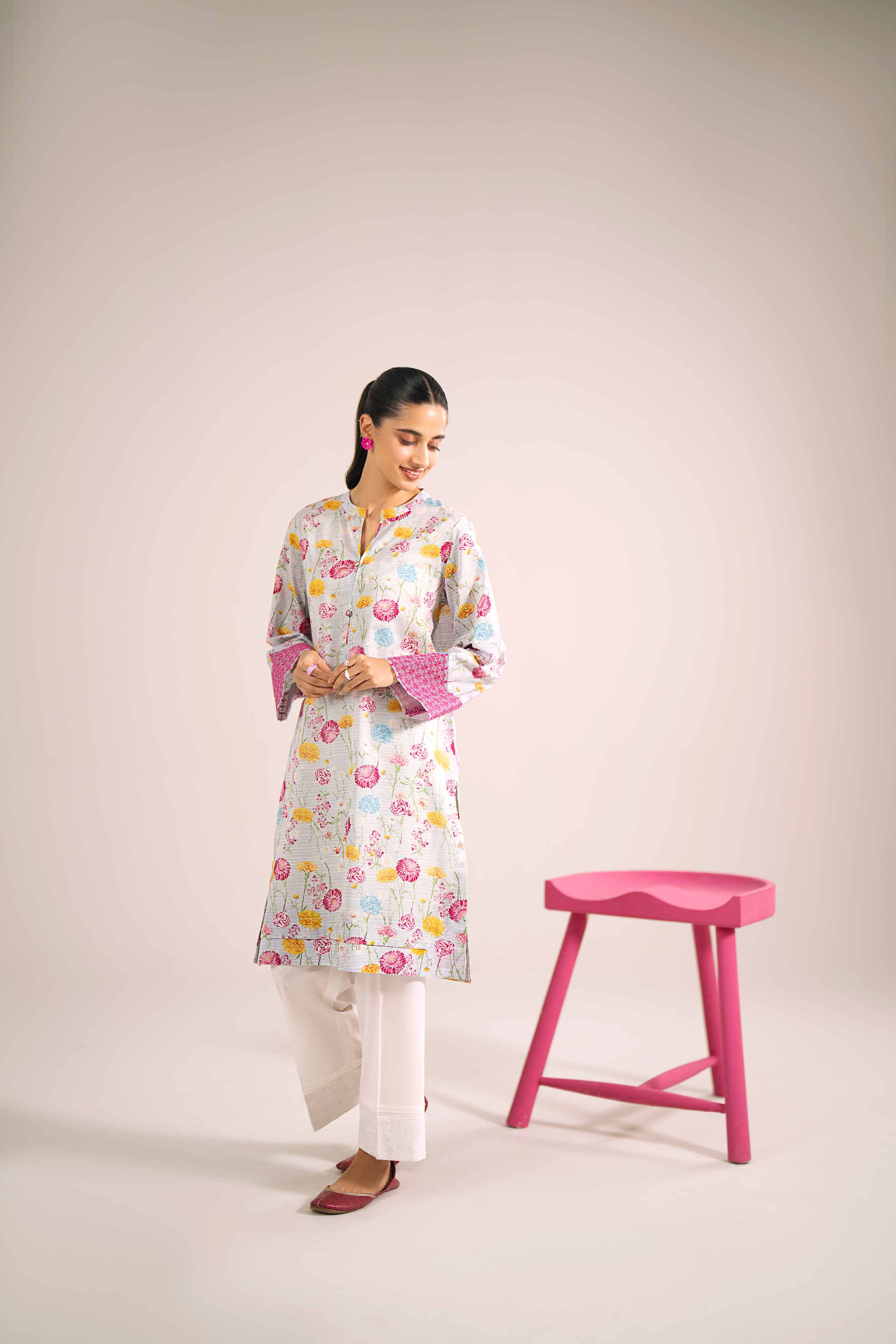 Printed Embroidered Shirt - PE24-337