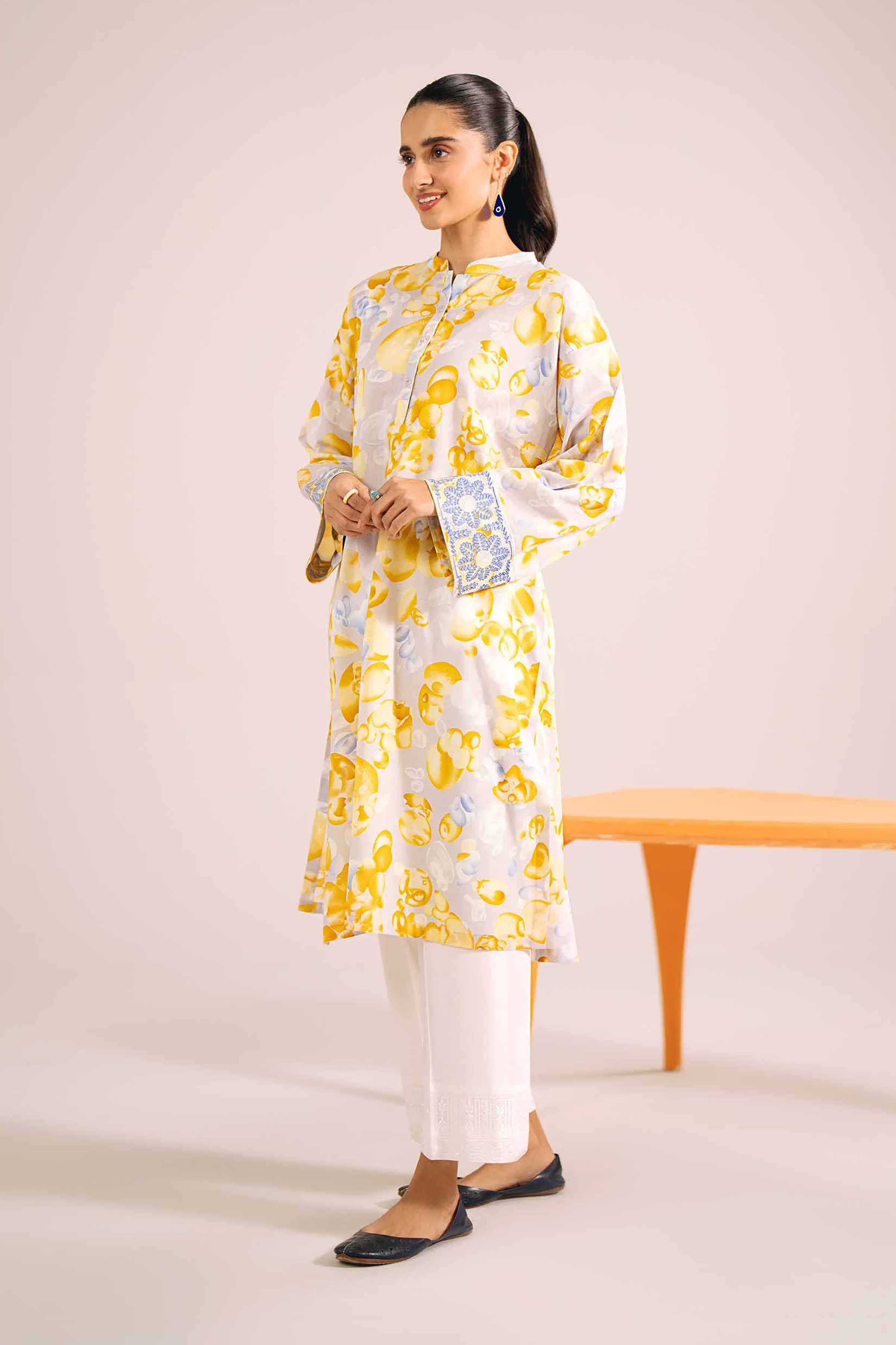 Printed Embroidered Shirt - PE24-348