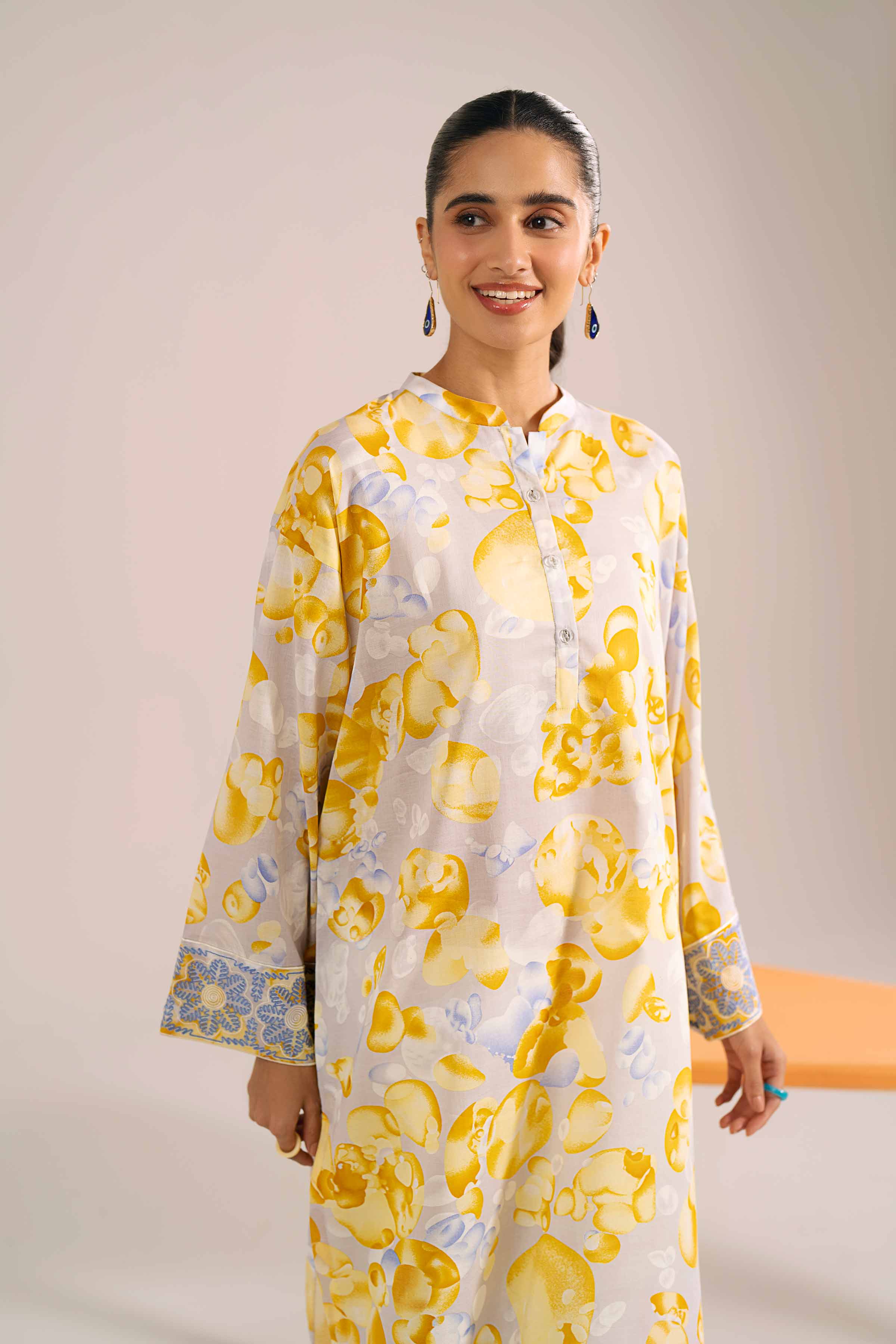 Printed Embroidered Shirt - PE24-348