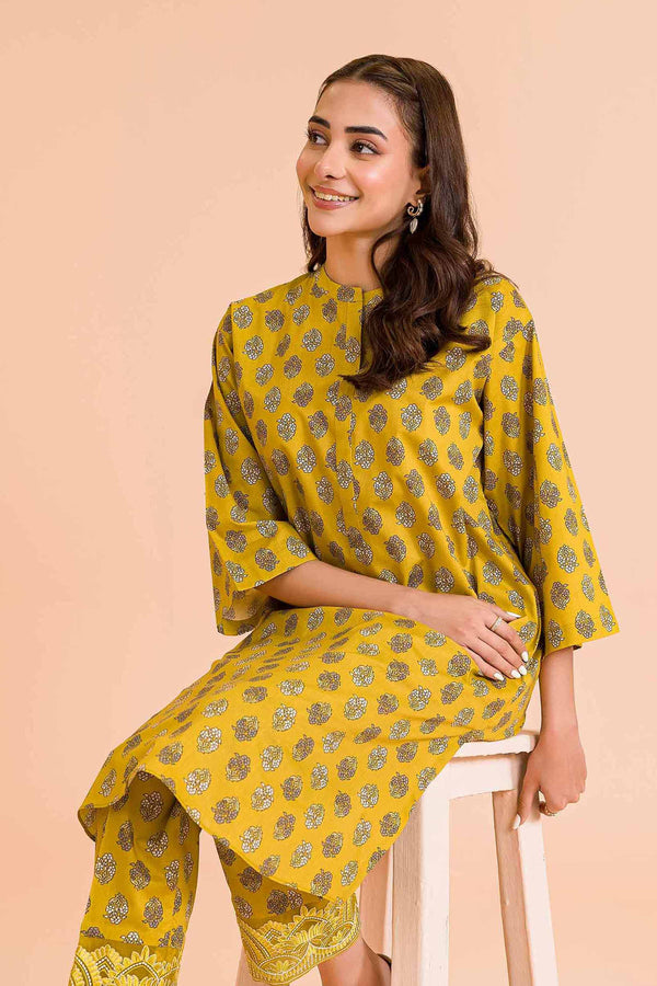 2 Piece - Printed Embroidered Suit - PE24-349