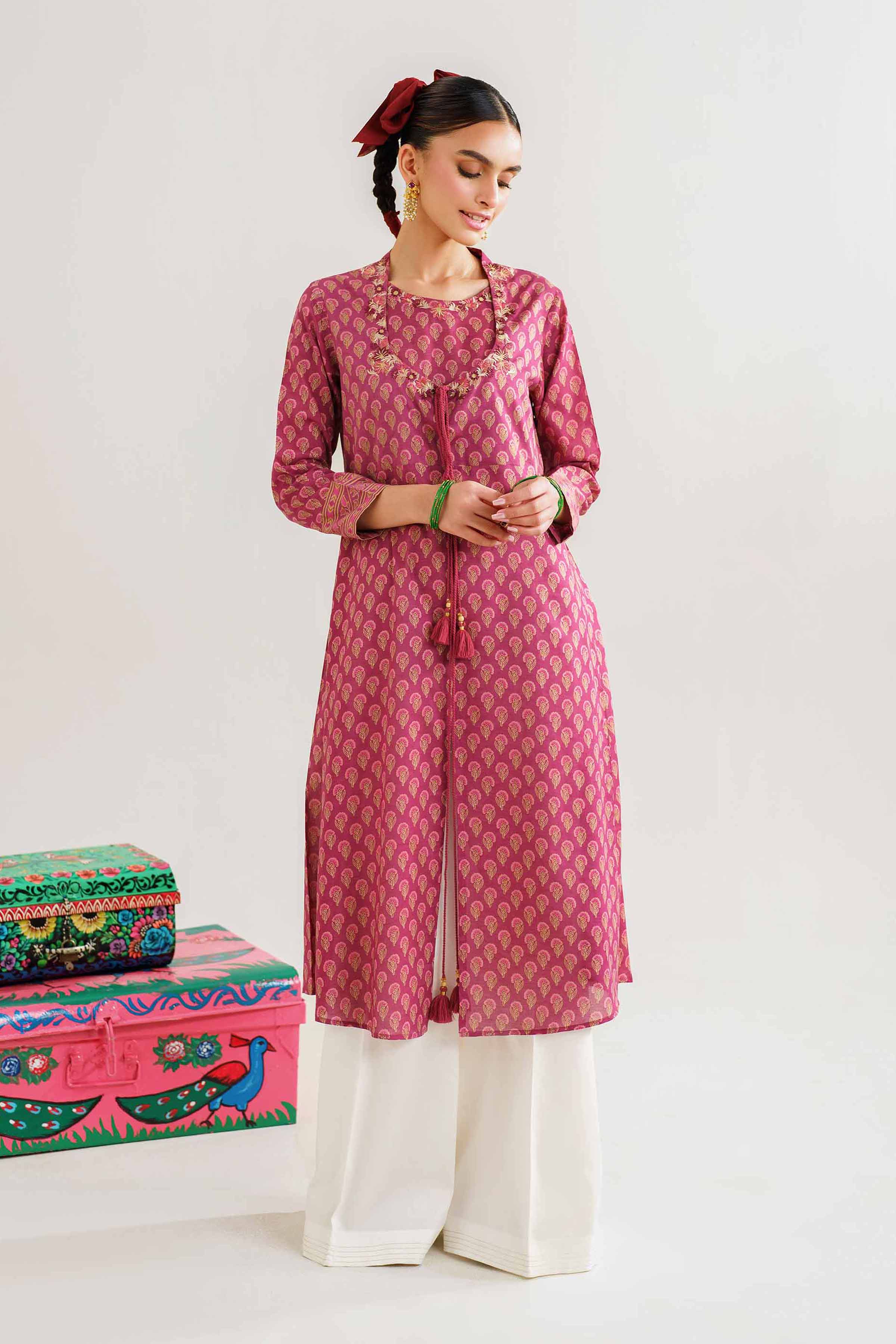 Printed Embroidered Shirt - PE24-422