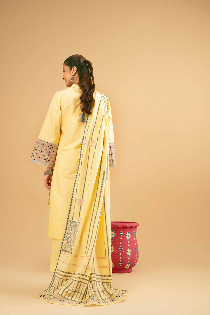 3 Piece - Embroidered Suit - PE25-100 for Women - Pret Collection | Nishat | Shop Online