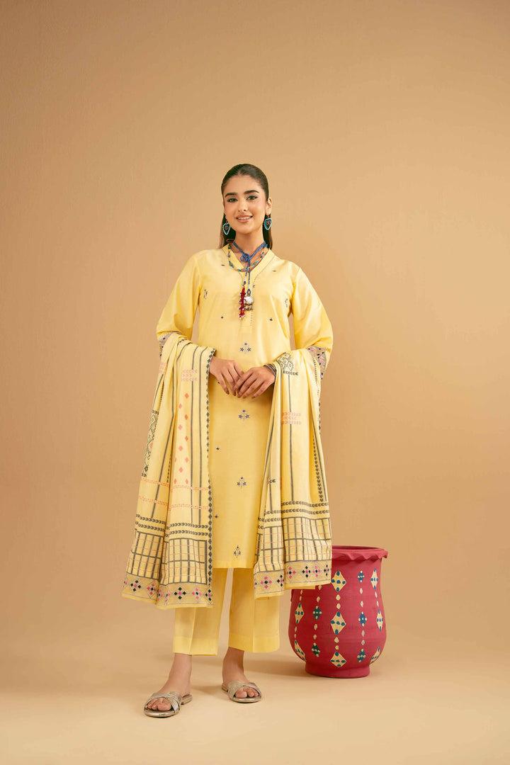 3 Piece - Embroidered Suit - PE25-100 for Women - Pret Collection | Nishat | Shop Online