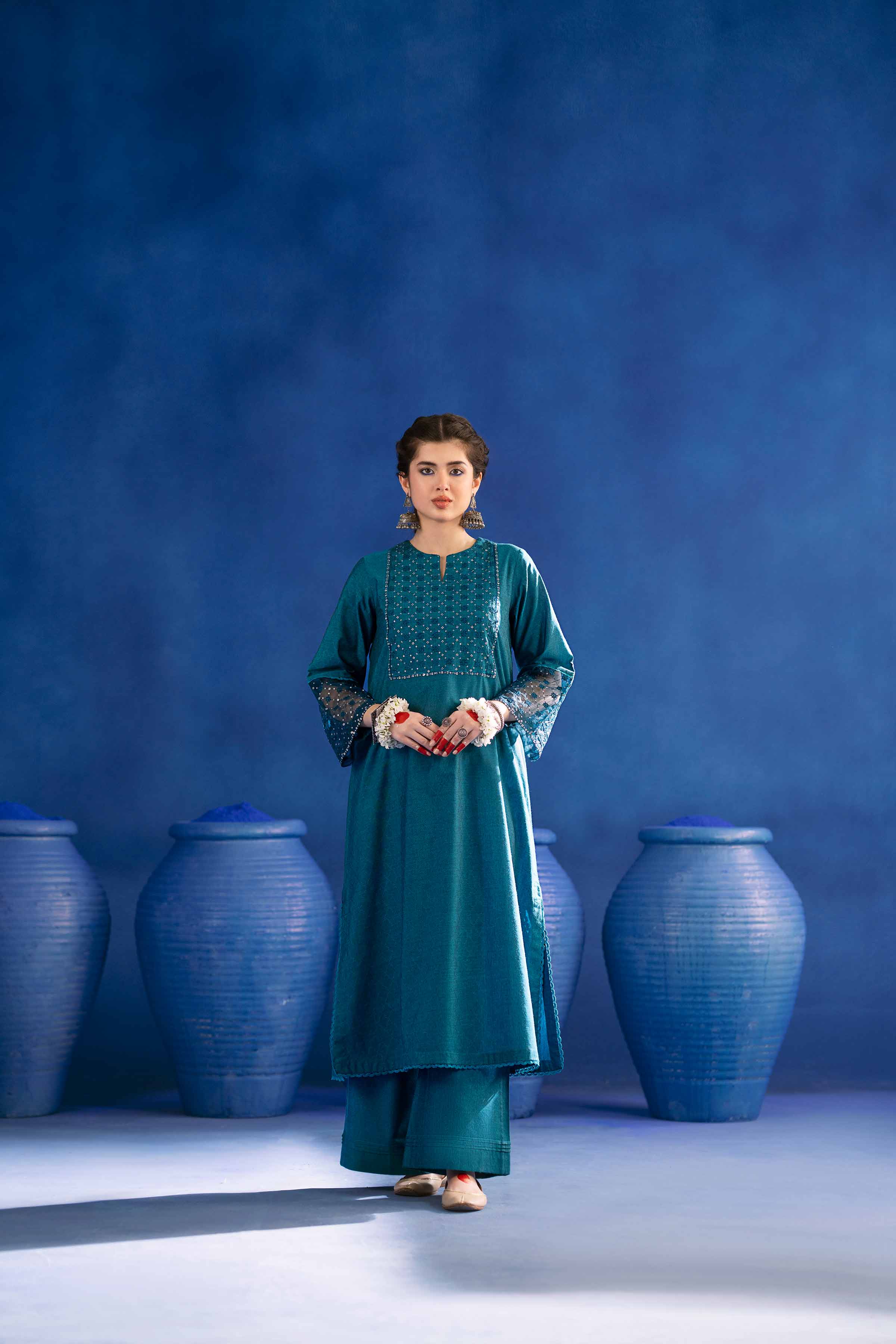 2 Piece - Embroidered Suit - PE25-122