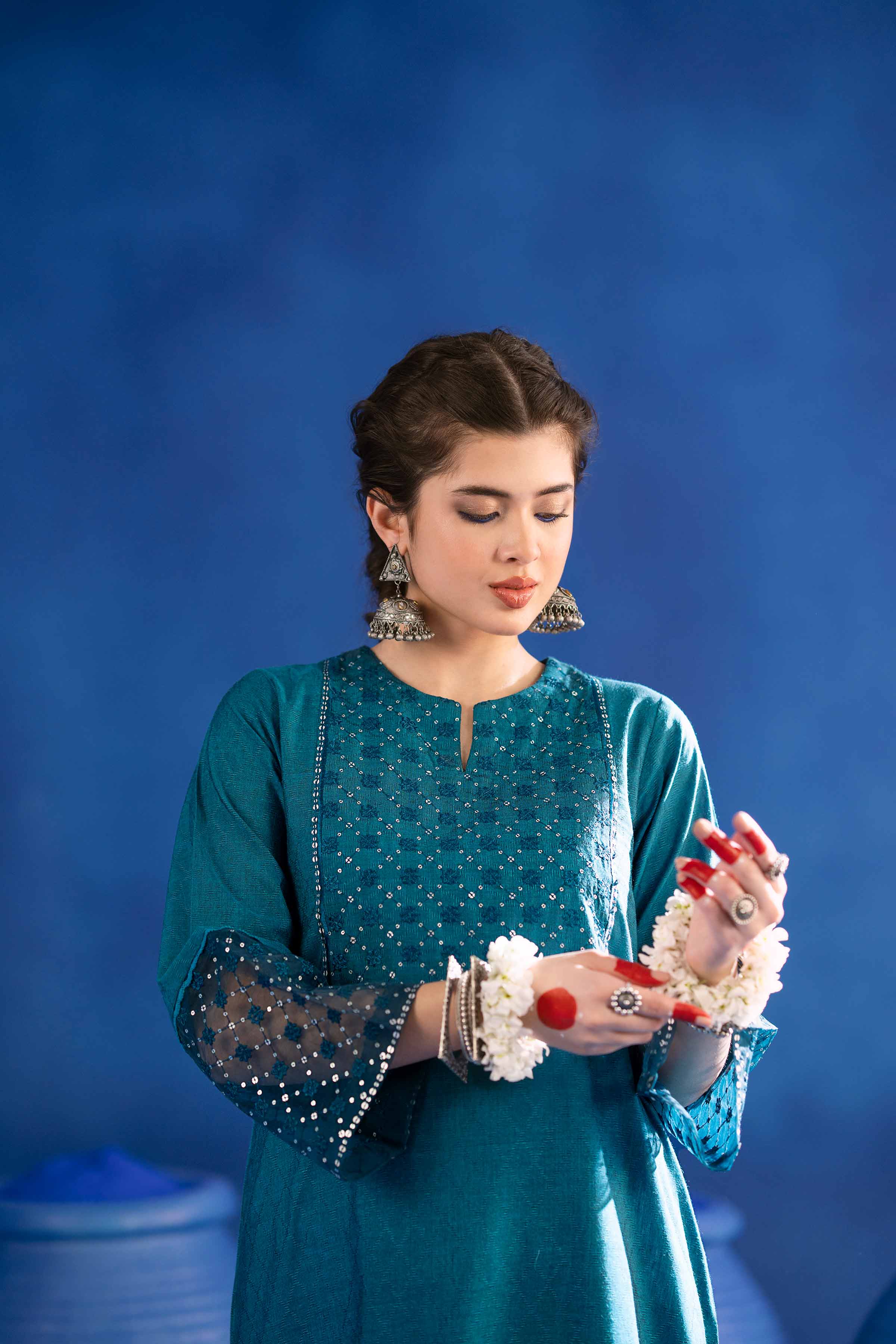 2 Piece - Embroidered Suit - PE25-122