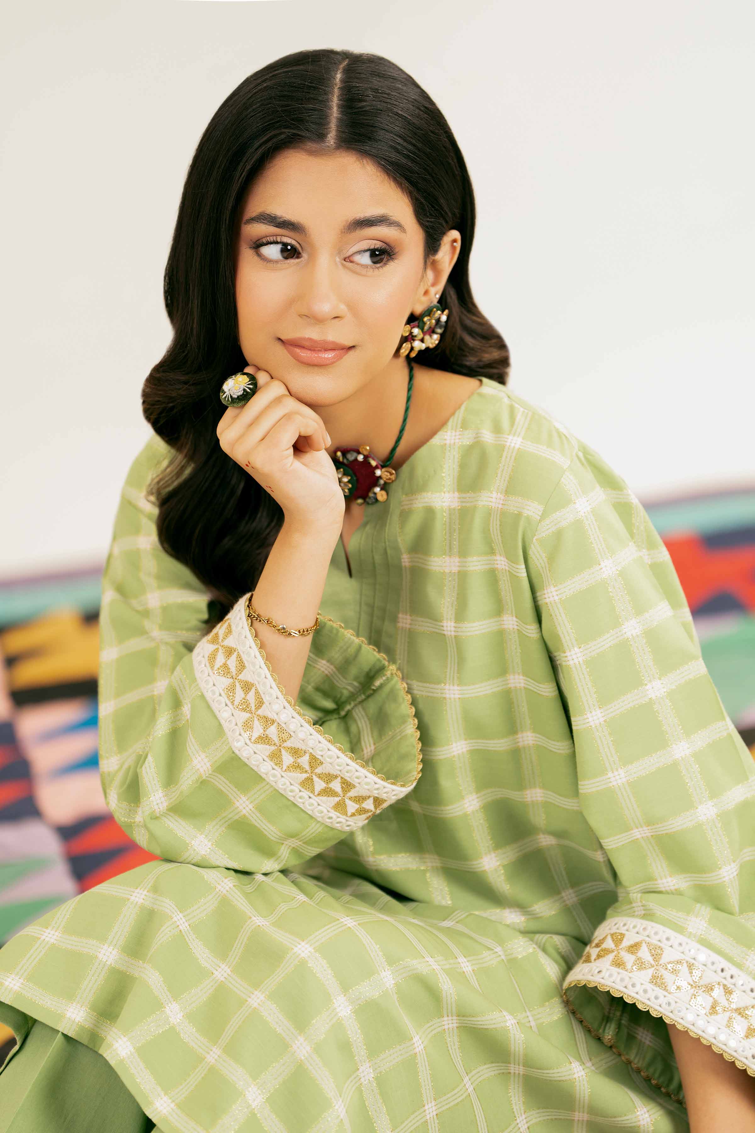 2 Piece - Embroidered Suit - PE25-130