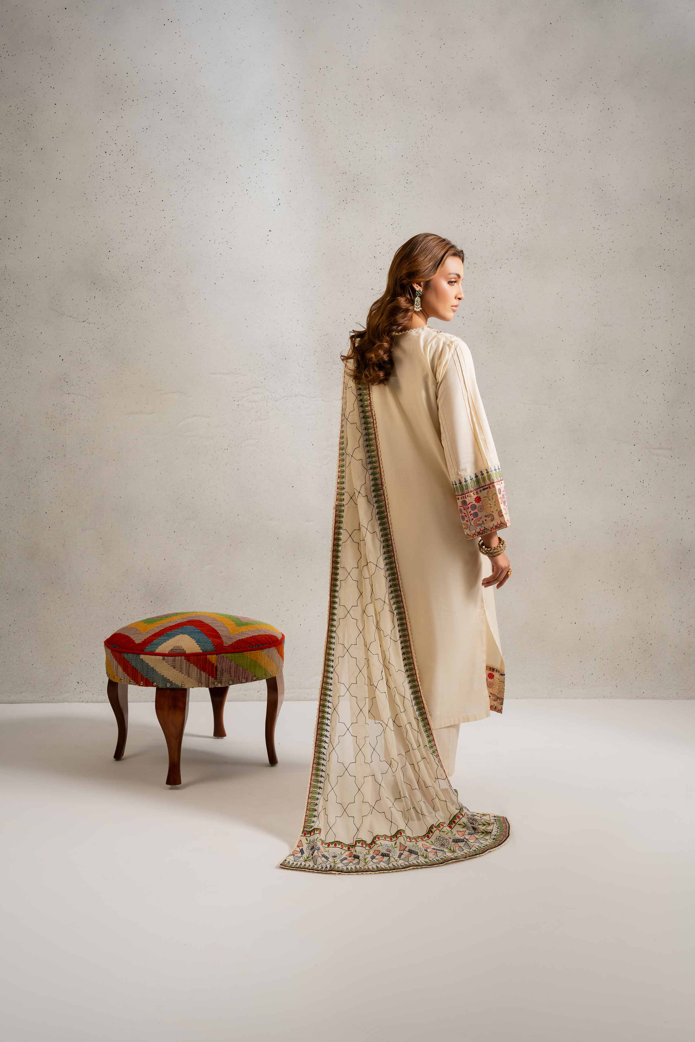 3 Piece - Embroidered Suit - PE25-132