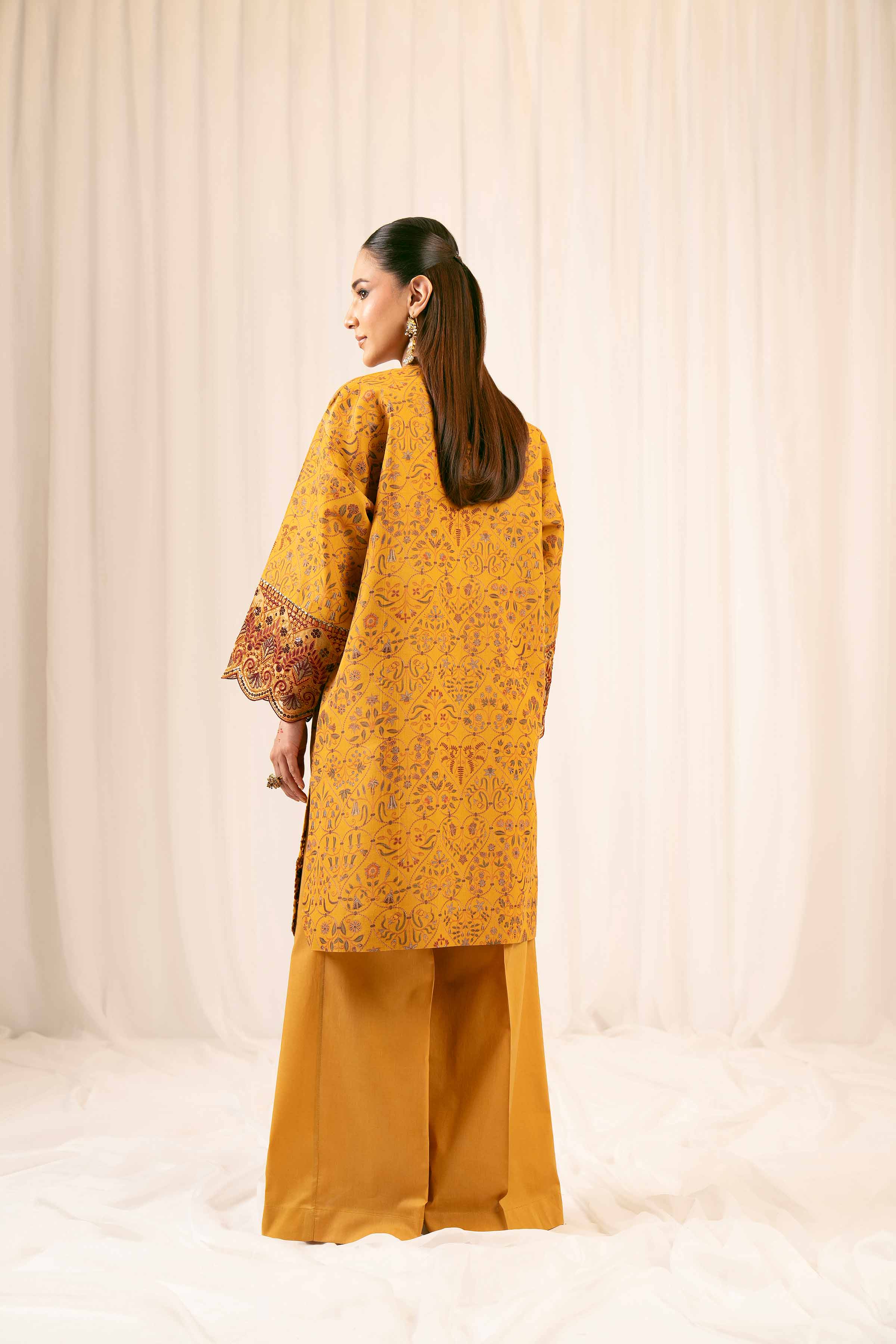 2 Piece - Printed Embroidered Suit - PFE25-17