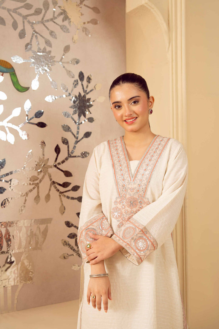 Embroidered Shirt - PE25-207 for Women - Pret Collection | Nishat | Shop Online