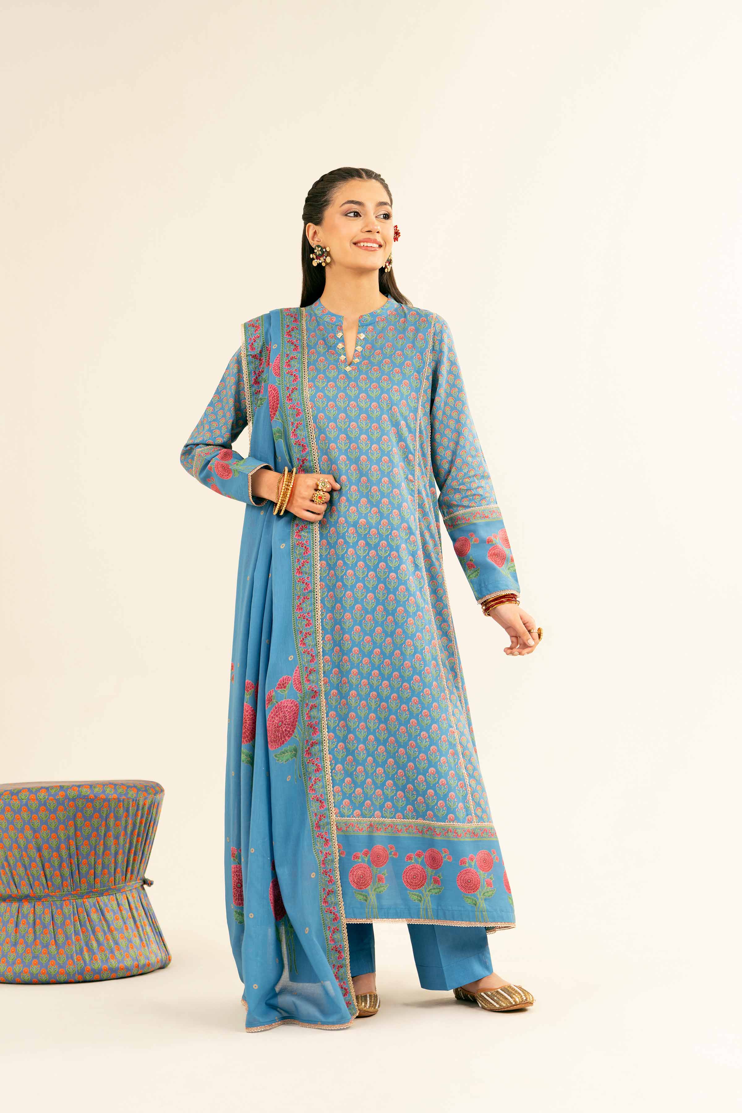 3 Piece - Printed Suit - PE25-208