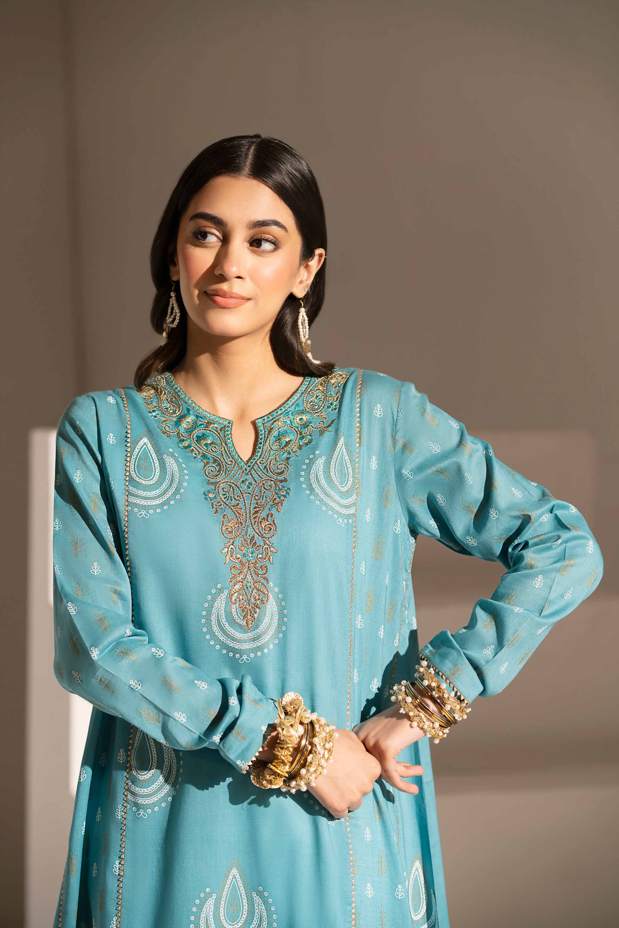 Printed Embroidered Shirt - PE25-211