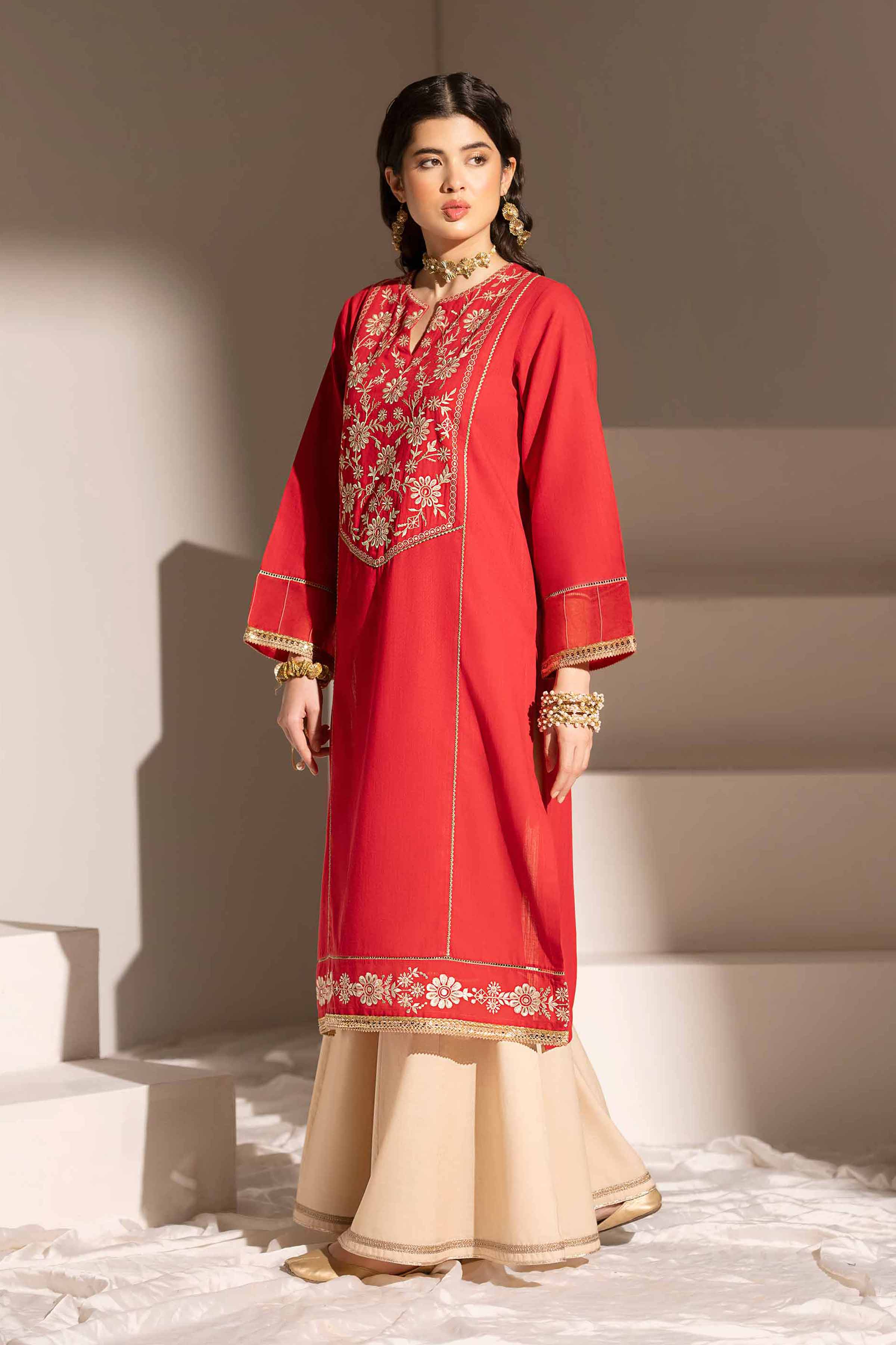 Embroidered Shirt - PE25-24 for Women - Pret Collection | Nishat | Shop Online