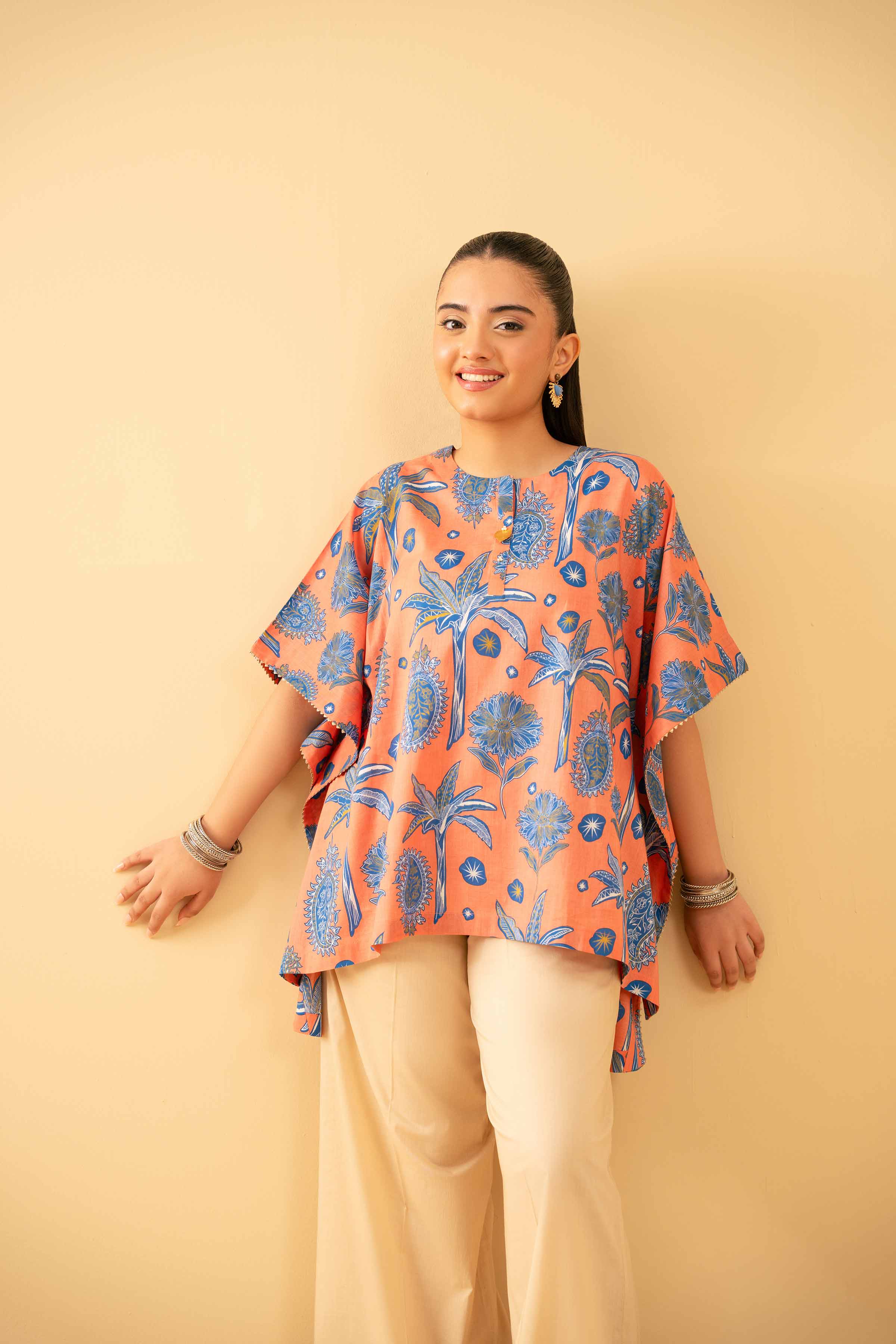 Printed Kaftan - PE25-269 for Women - Pret Collection | Nishat | Shop Online