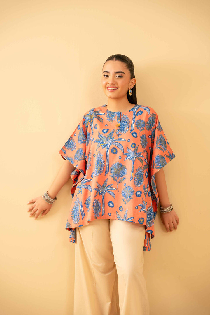 Printed Kaftan - PE25-269 for Women - Pret Collection | Nishat | Shop Online