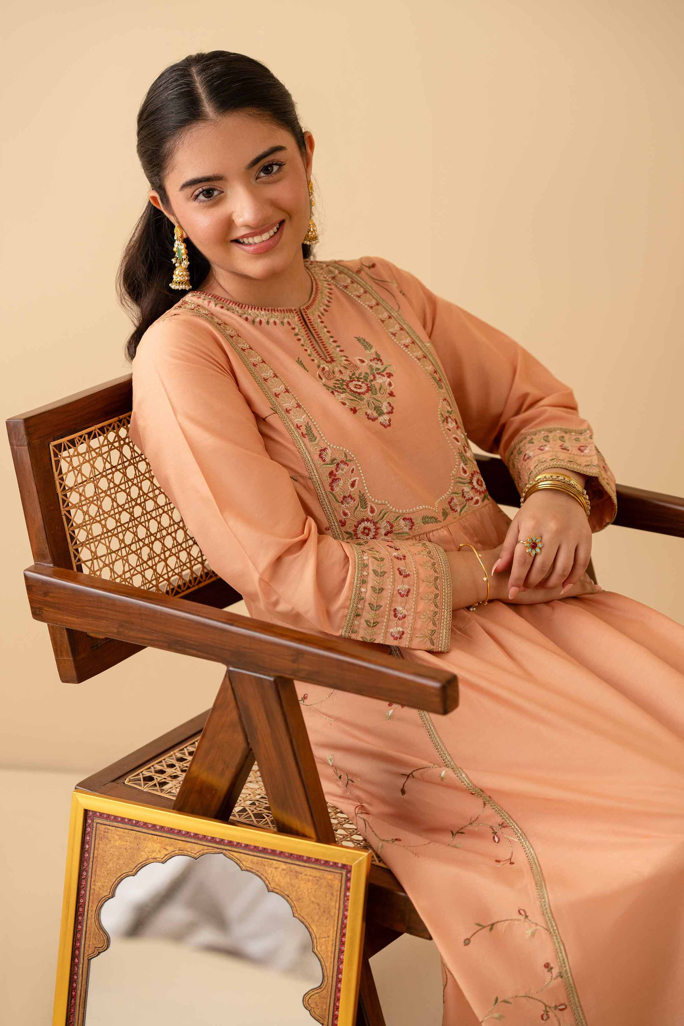 Embroidered Shirt - PE25-278 for Women - Pret Collection | Nishat | Shop Online