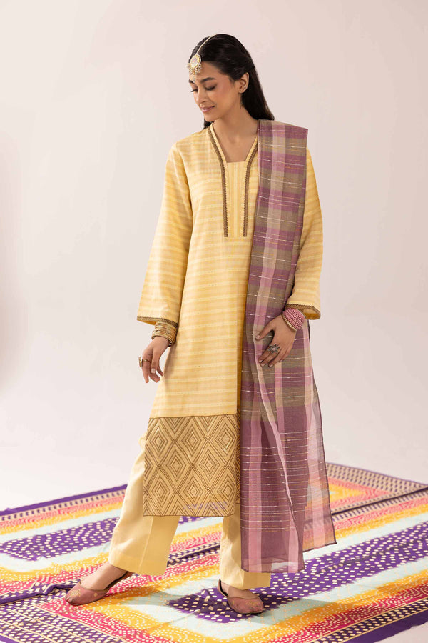 3 Piece - Embroidered Suit - PE25-317