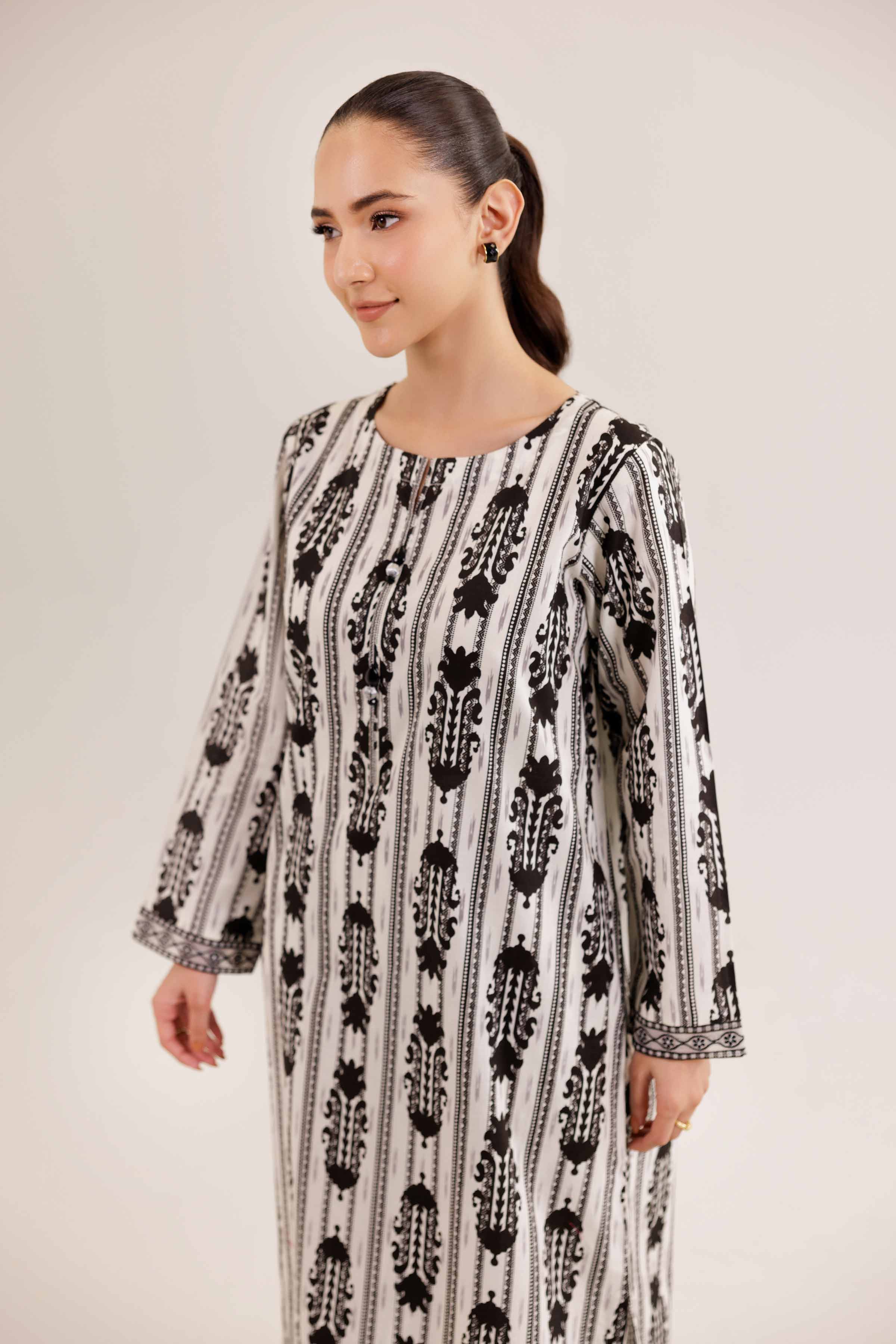 2 Piece - Printed Embroidered Suit - PE25-329