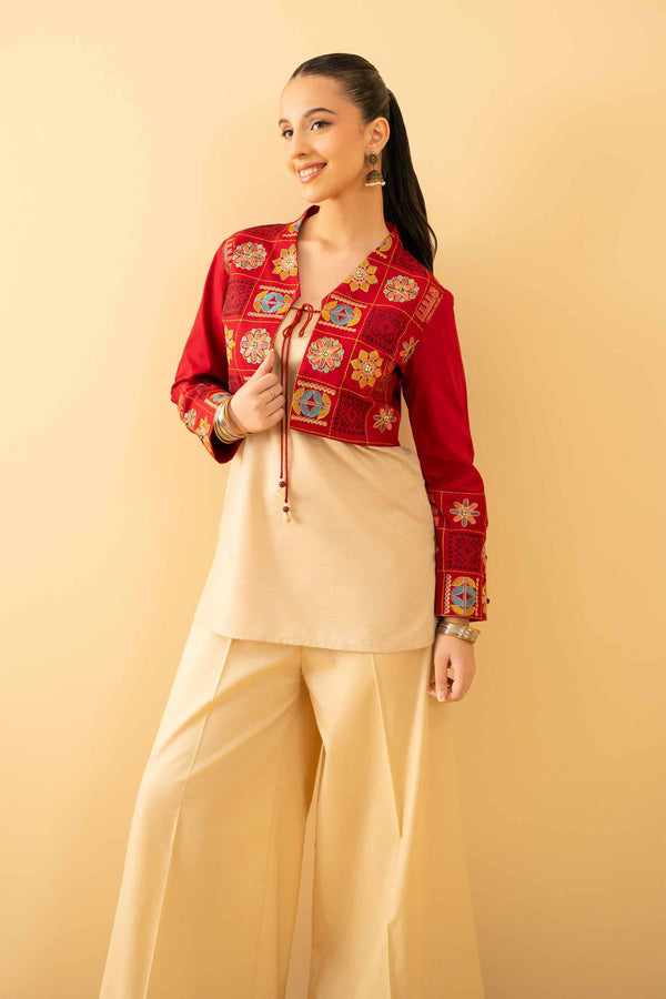 Embroidered Jacket - PE25-331 for Women - Pret Collection | Nishat | Shop Online