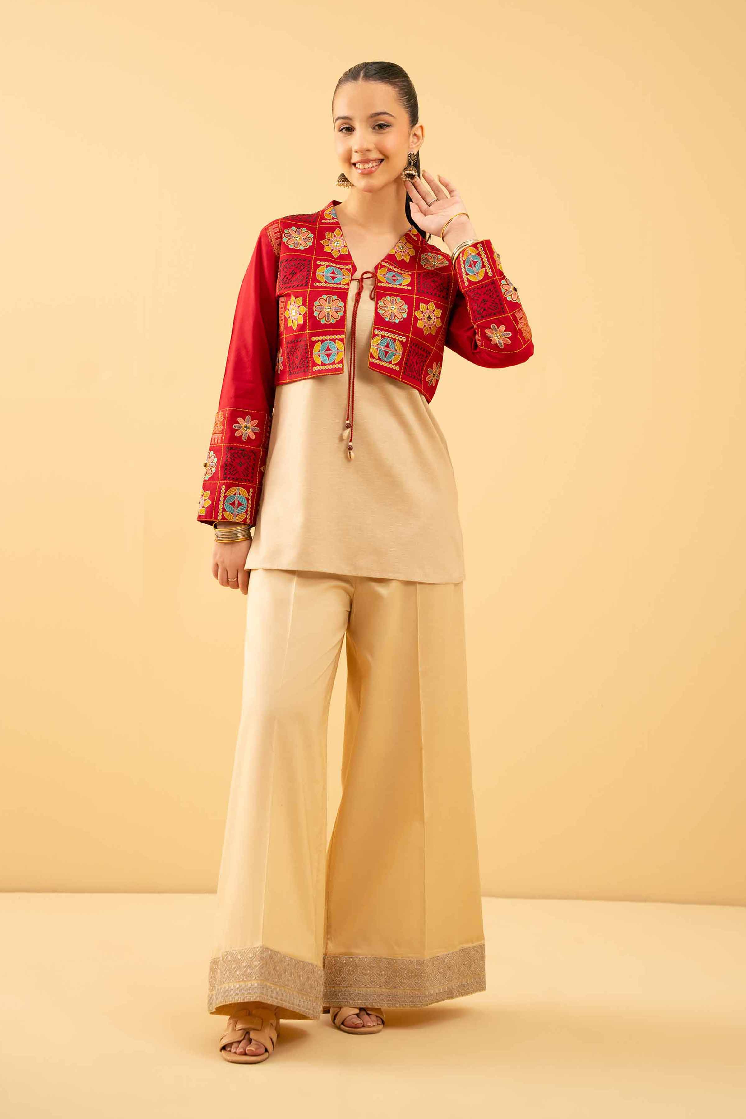 Embroidered Jacket - PE25-331 for Women - Pret Collection | Nishat | Shop Online