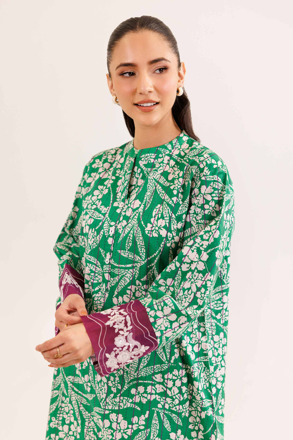2 Piece - Printed Embroidered Suit - PE25-340