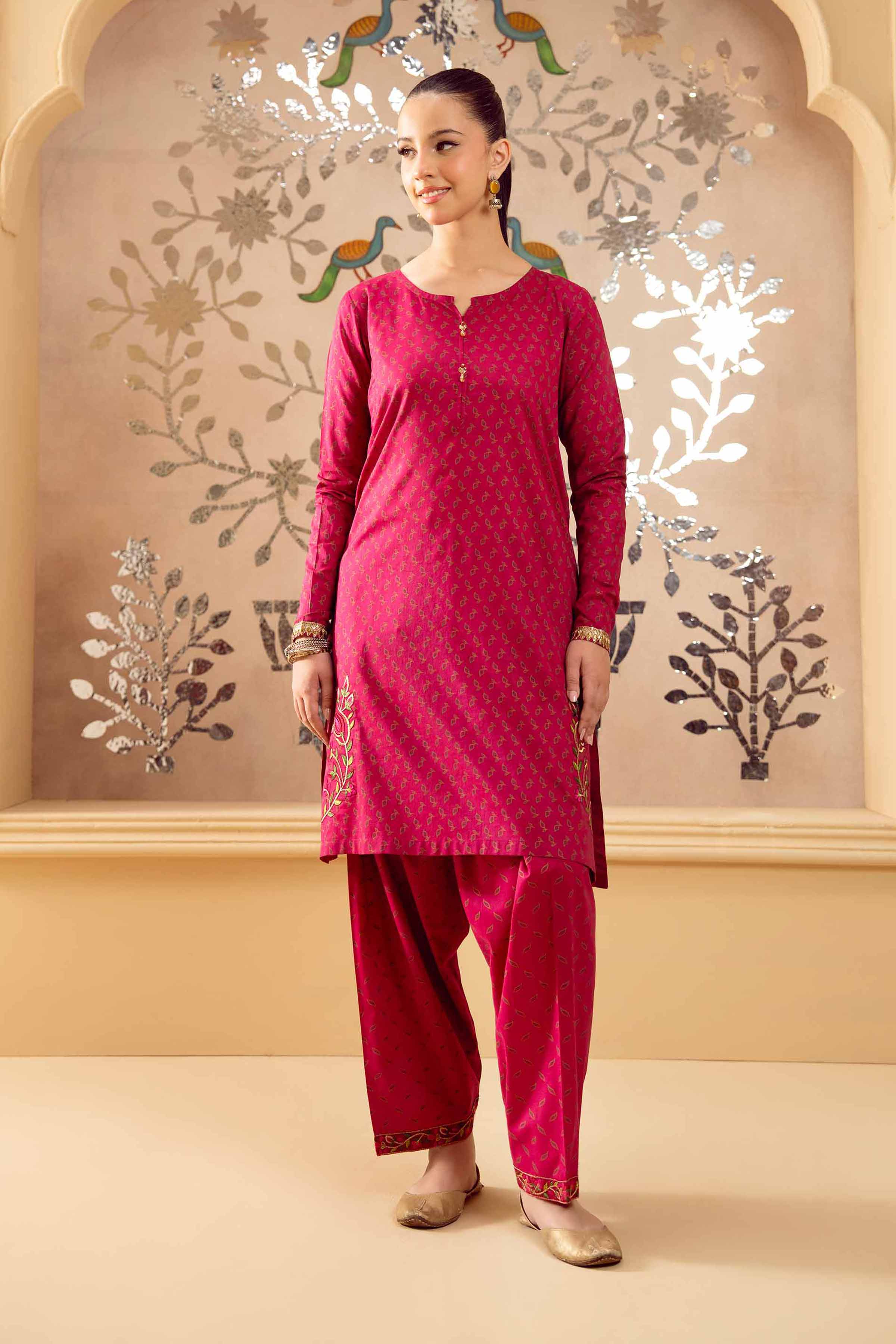 2 Piece - Printed Embroidered Suit - PE25-347 for Women - Pret Collection | Nishat | Shop Online