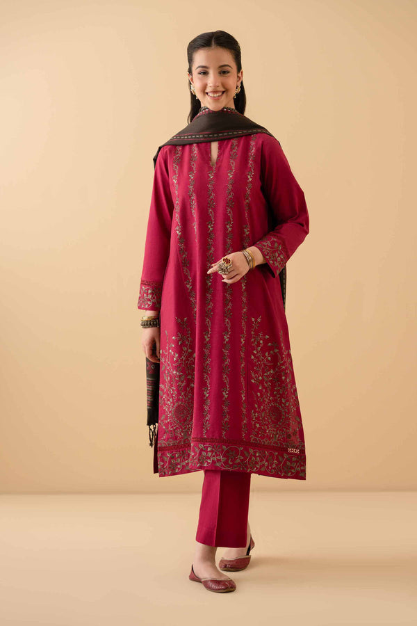 3 Piece - Embroidered Suit - PE25-368