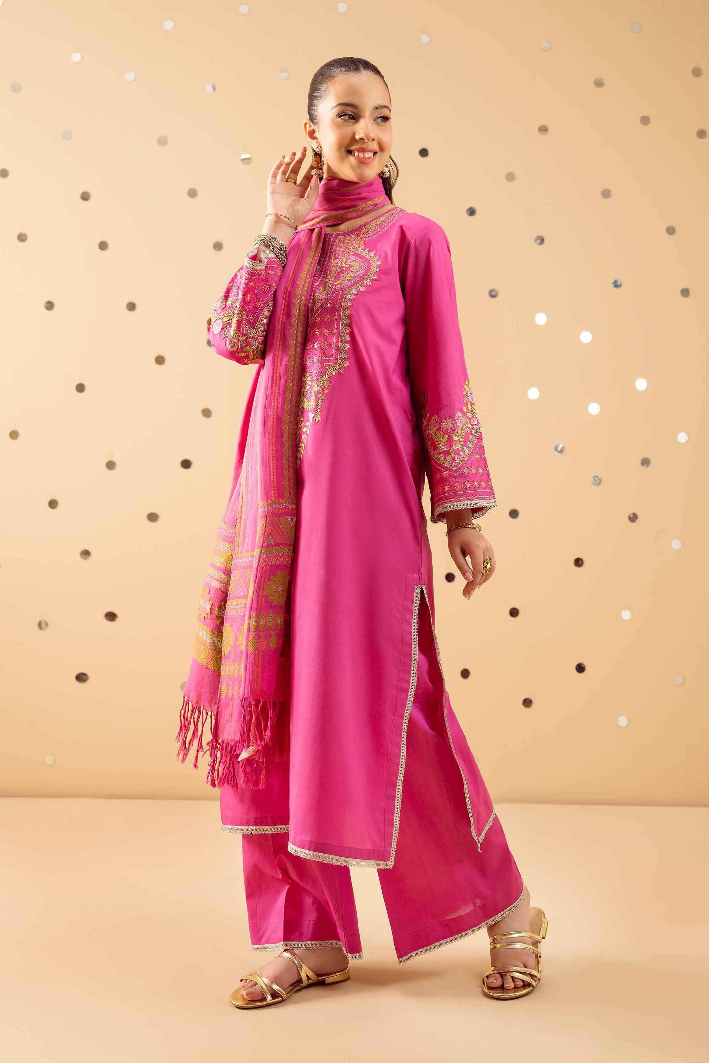 3 Piece - Embroidered Suit - PE25-371 for Women - Pret Collection | Nishat | Shop Online