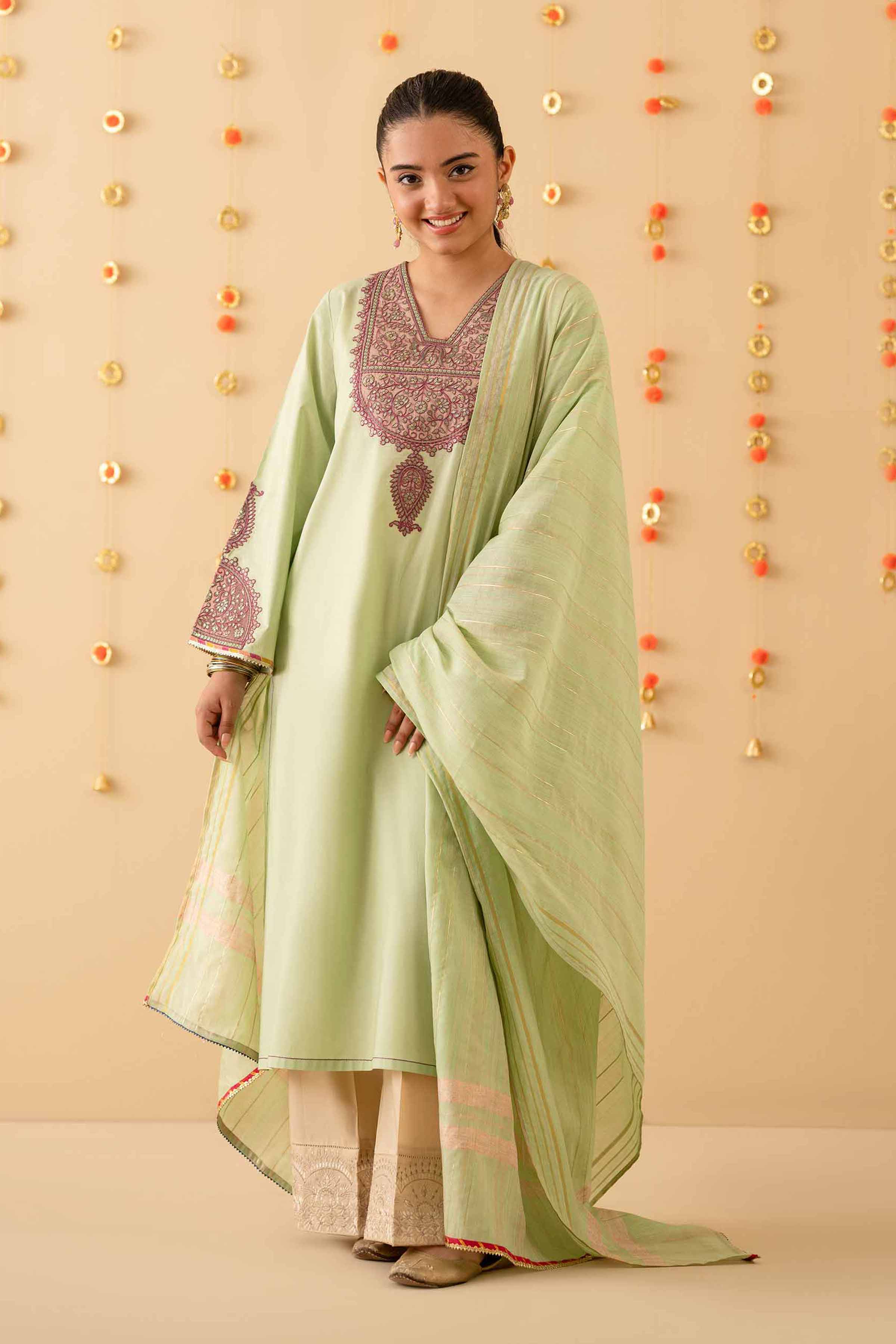 2 Piece - Embroidered Suit - PE25-383 for Women - Pret Collection | Nishat | Shop Online