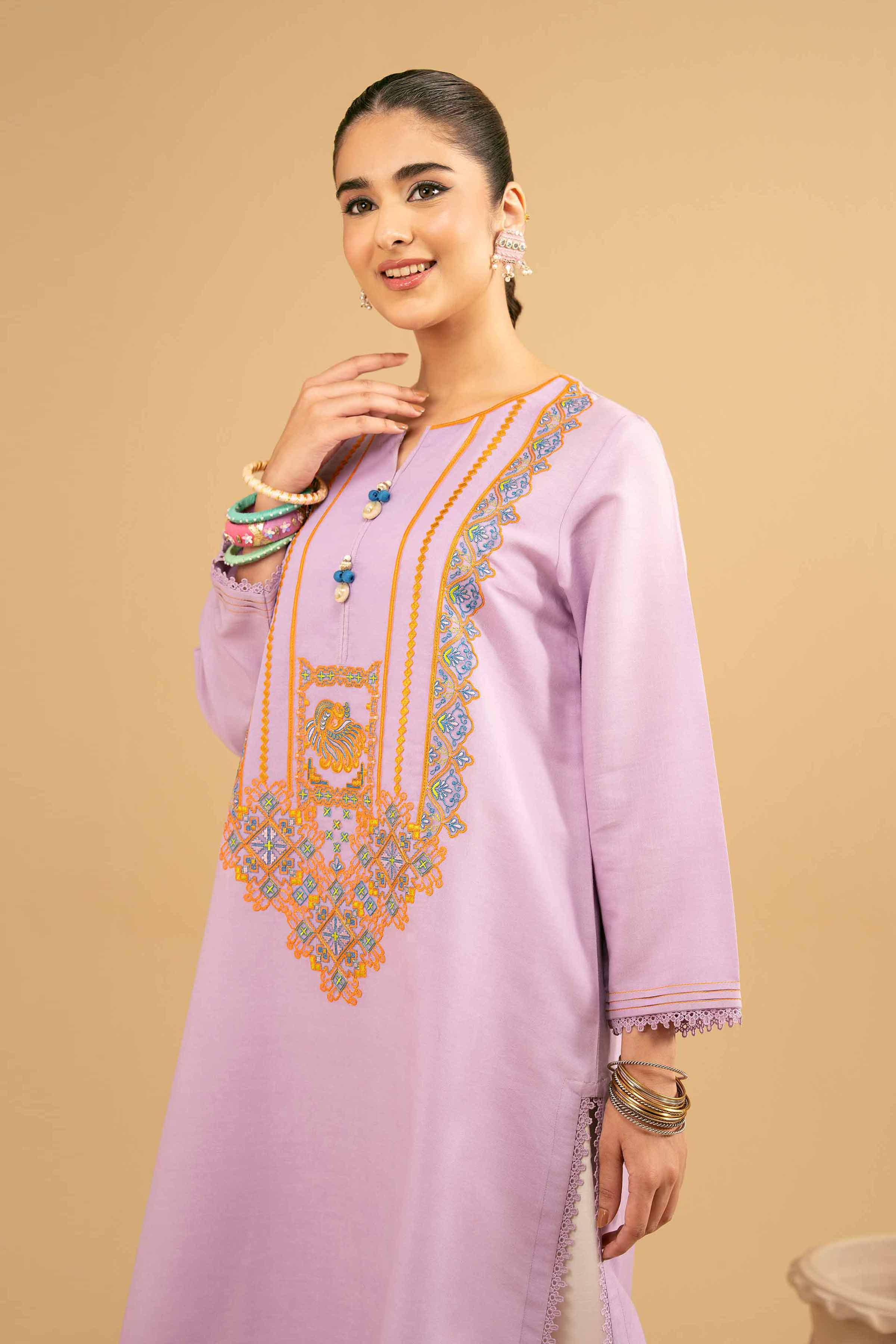 Embroidered Shirt - PE25-385 for Women - Pret Collection | Nishat | Shop Online