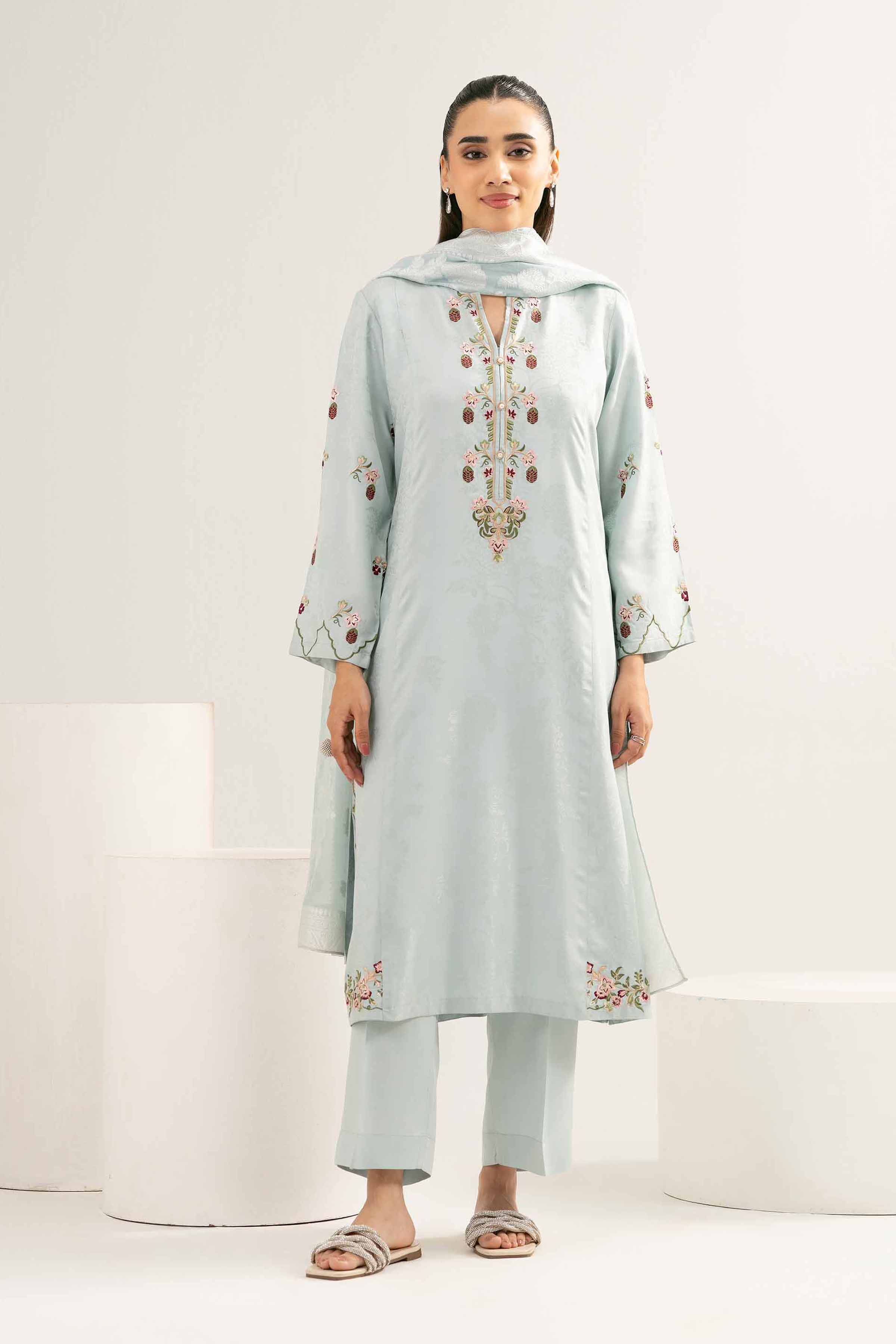 3 Piece - Embroidered Suit - PE25-414 for Women - Pret Collection | Nishat | Shop Online