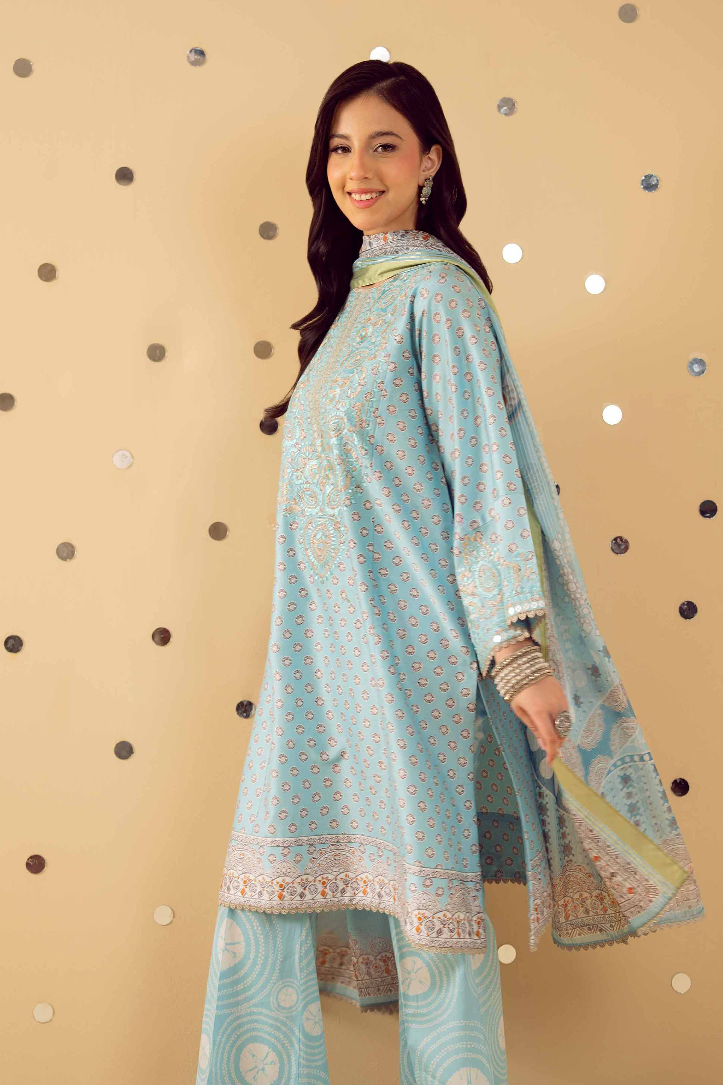 3 Piece - Printed Embroidered Suit - PE25-429 for Women - Pret Collection | Nishat | Shop Online