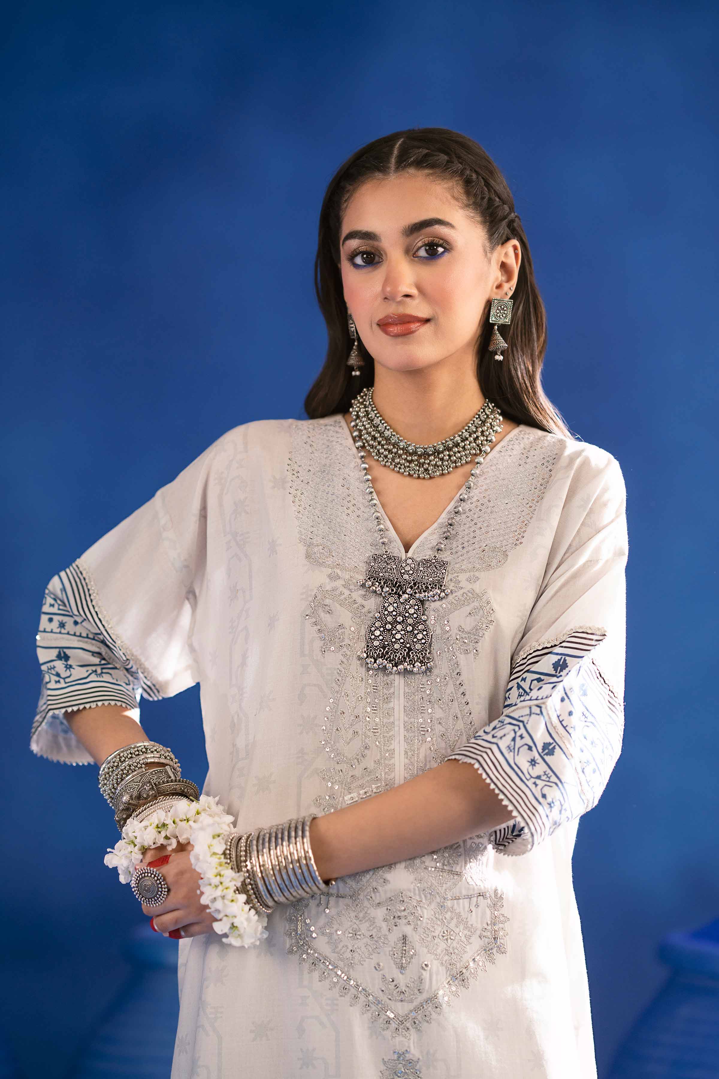 Printed Embroidered Shirt - PE25-43